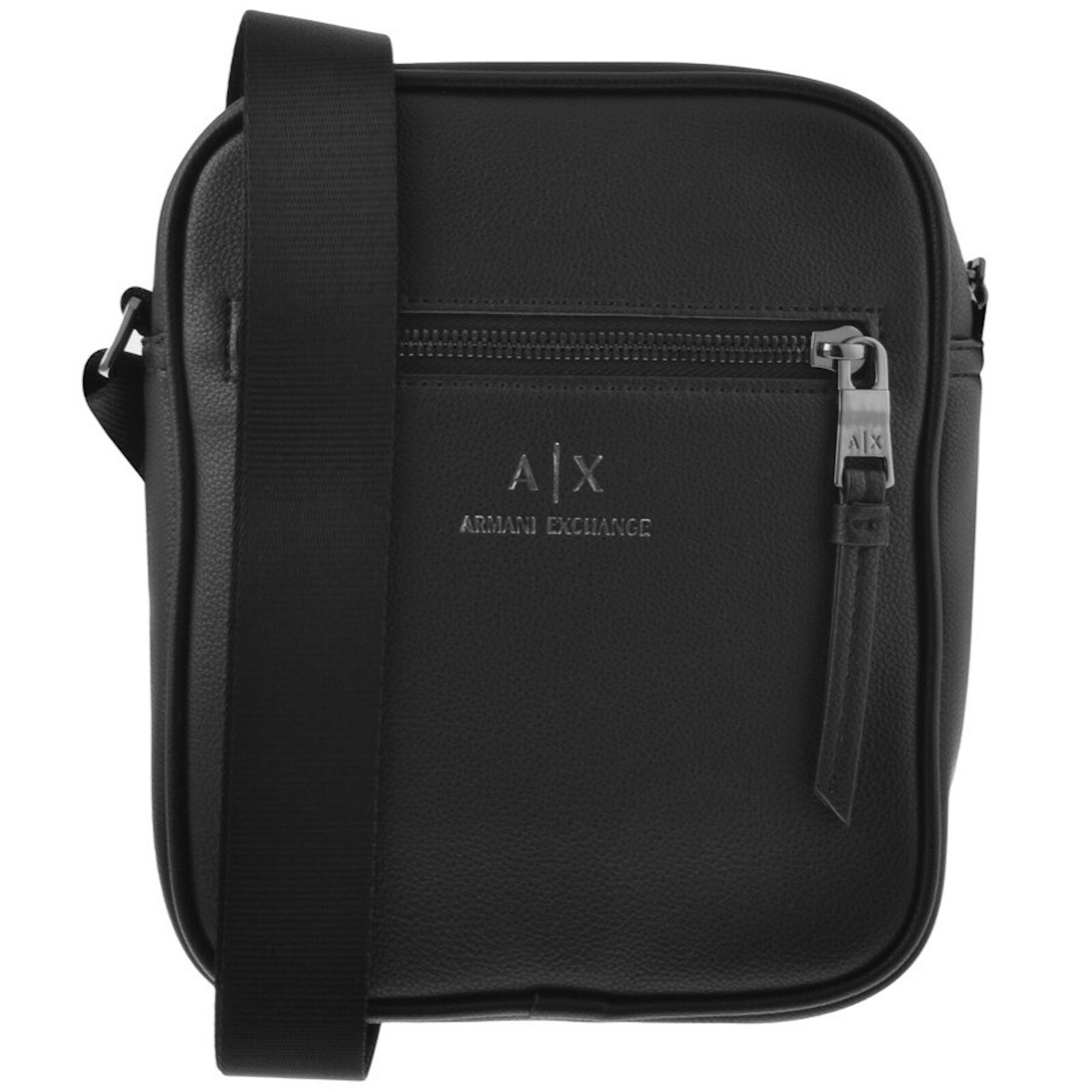 Shop Armani Exchange Logo Crossbody Bag Black