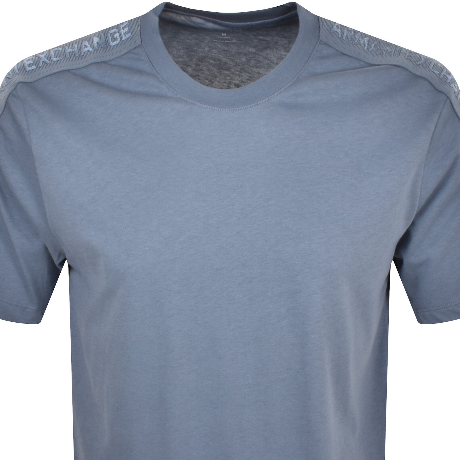 Shop Armani Exchange Crew Neck Logo T Shirt Blue