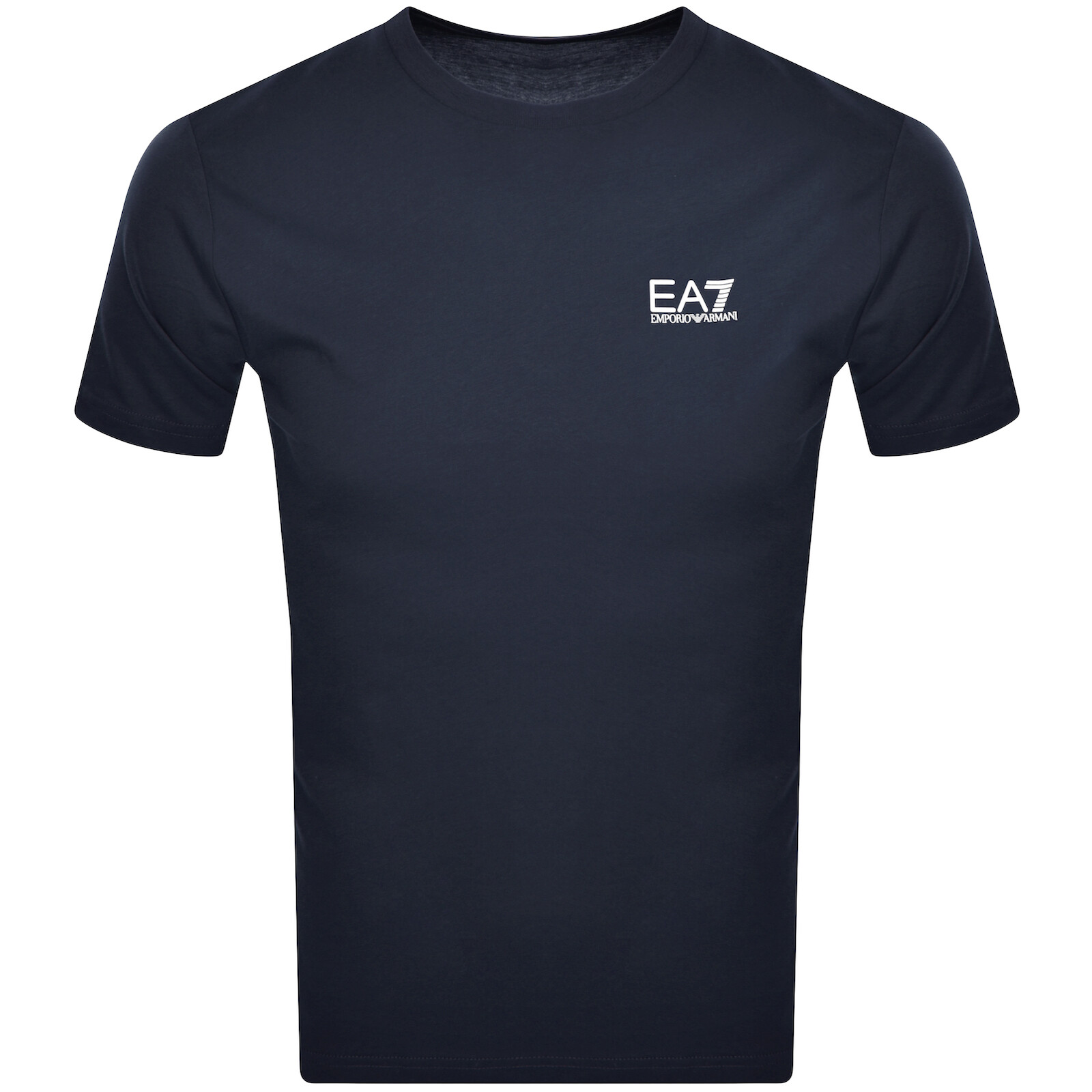 Ea7 Logo Series Cotton-jersey T-shirt In Navy