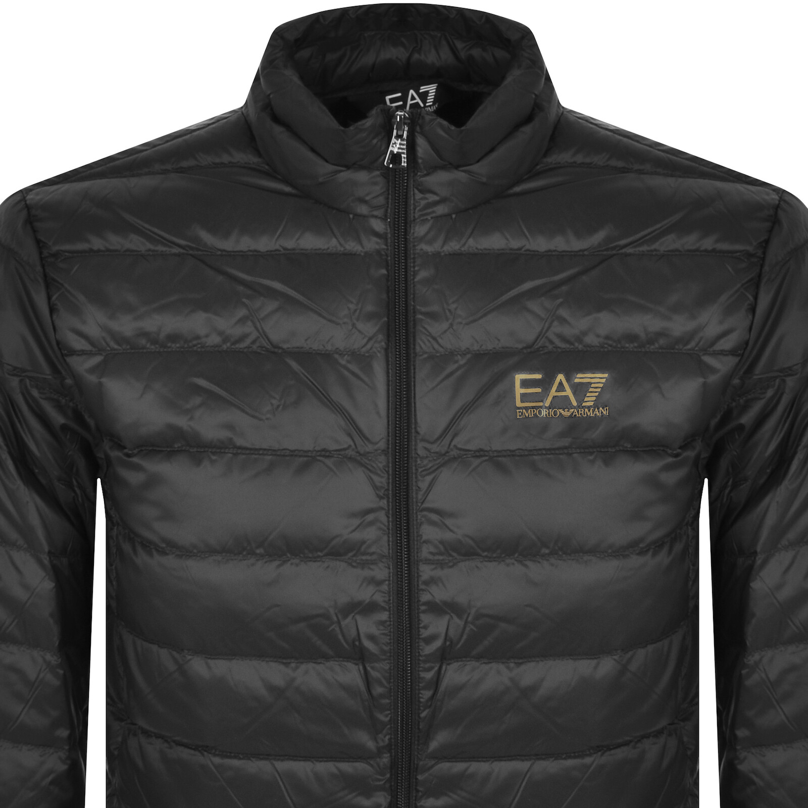 Shop Ea7 Emporio Armani Quilted Jacket Black