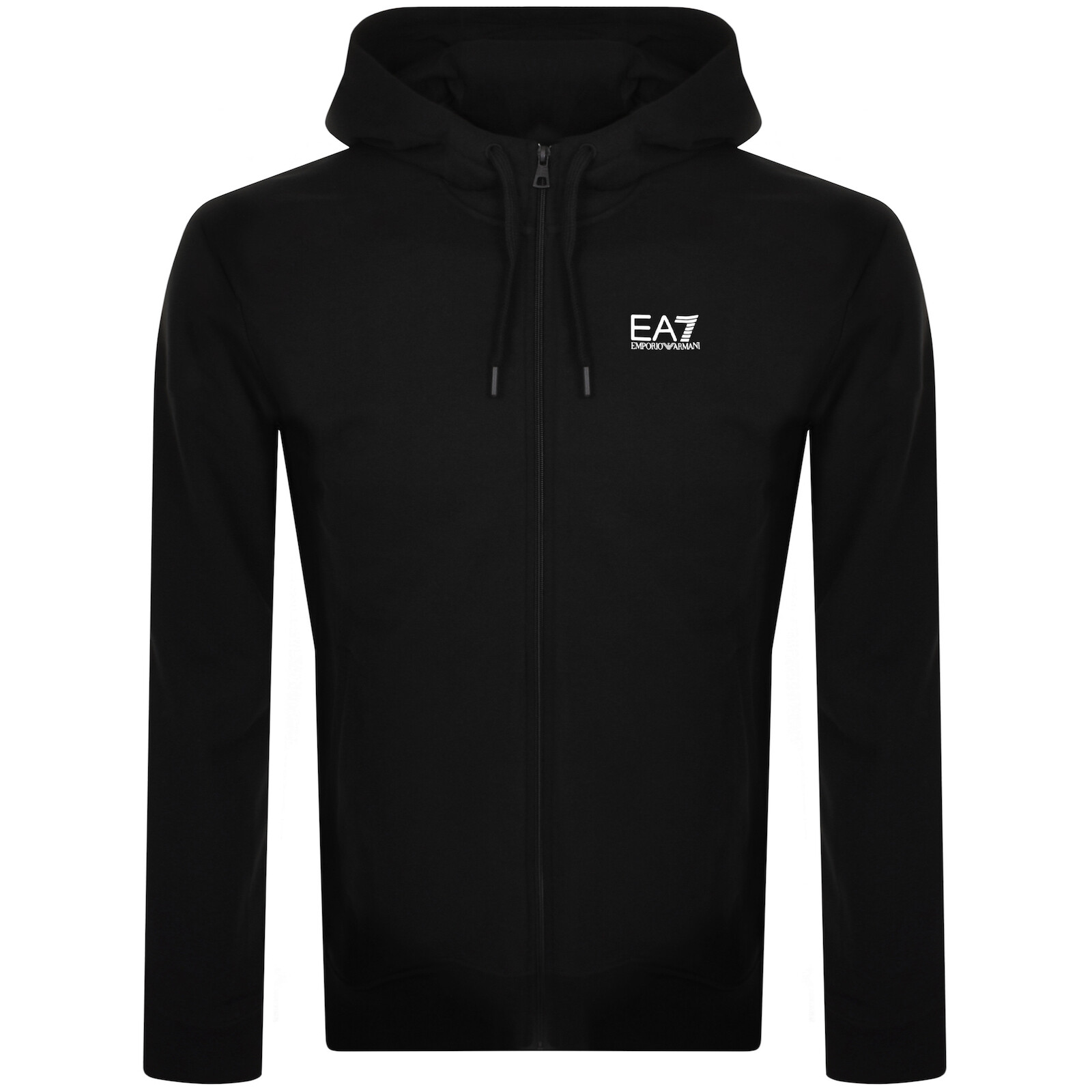 Ea7 Logo-print Track Jacket In Black