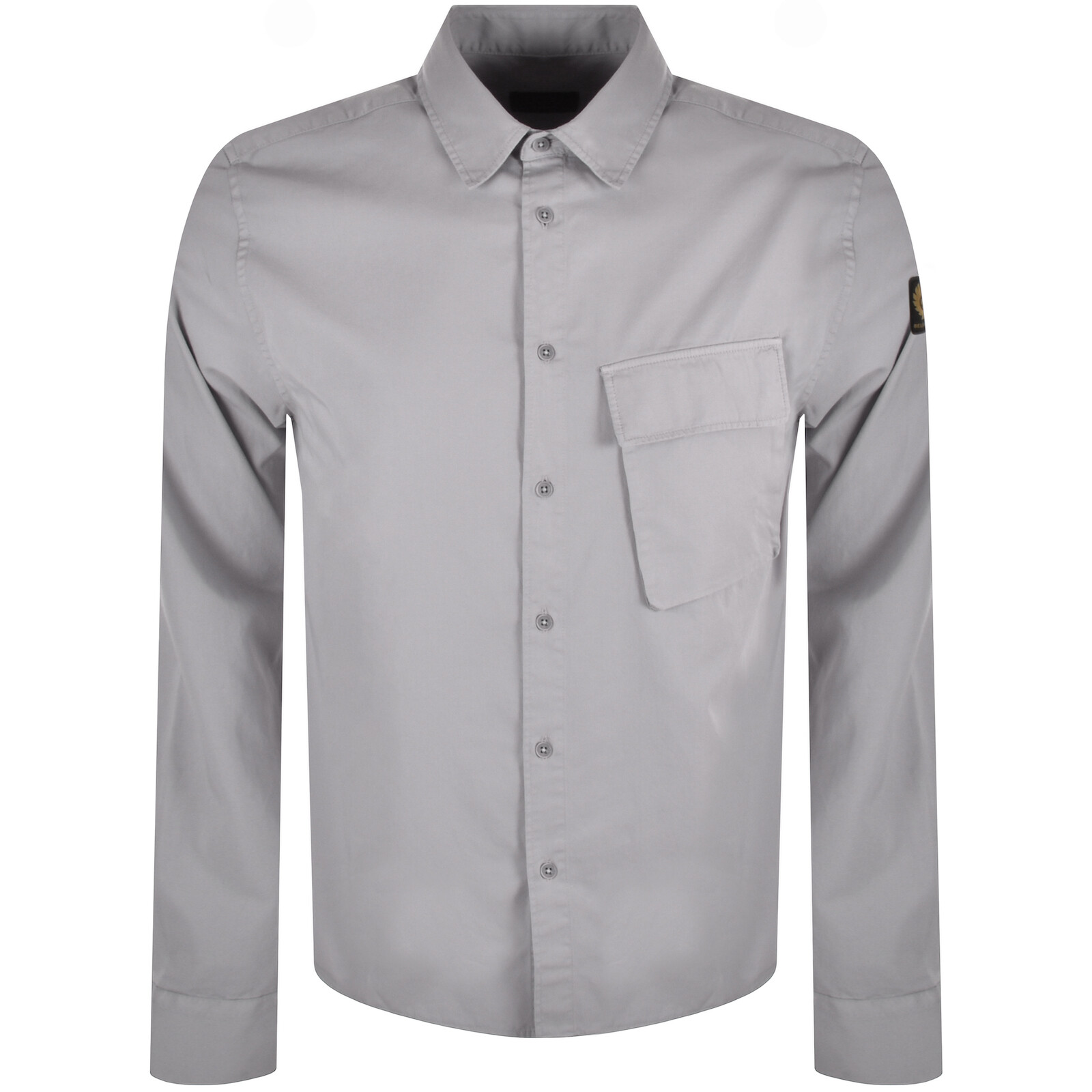 Shop Belstaff Scale Long Sleeved Shirt Grey