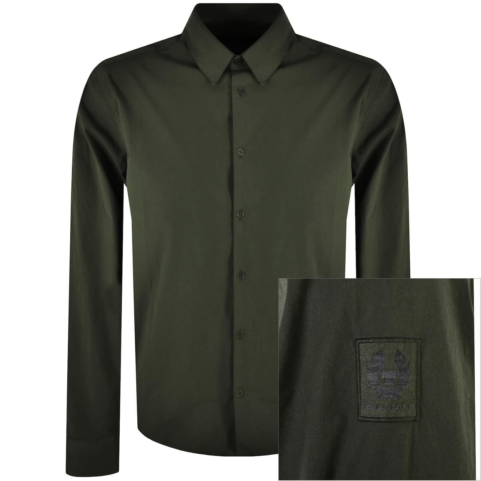 Shop Belstaff Pipe Long Sleeved Shirt Green