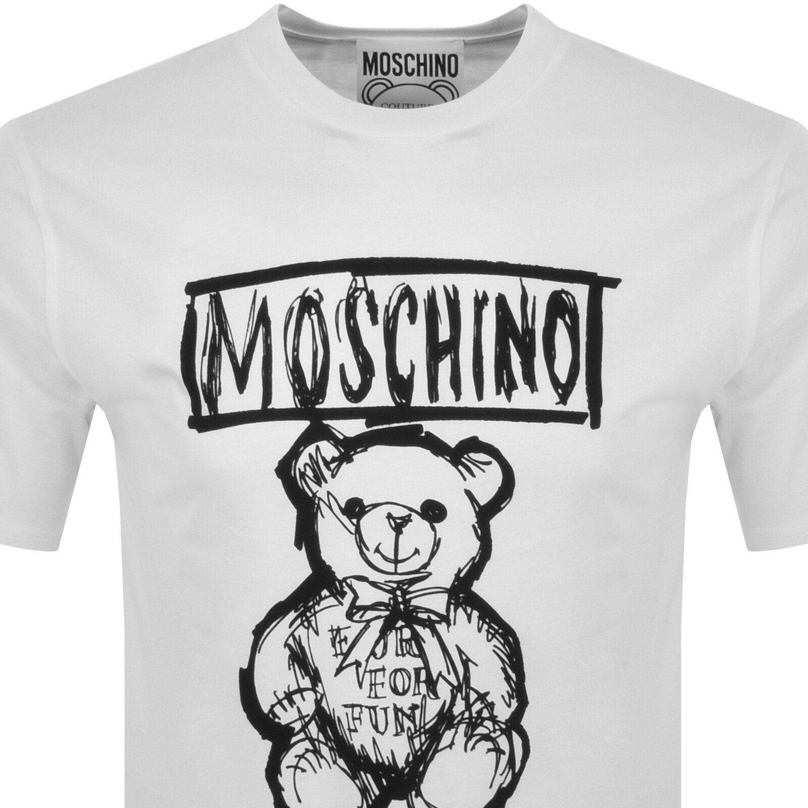 Shop Moschino Logo T Shirt White