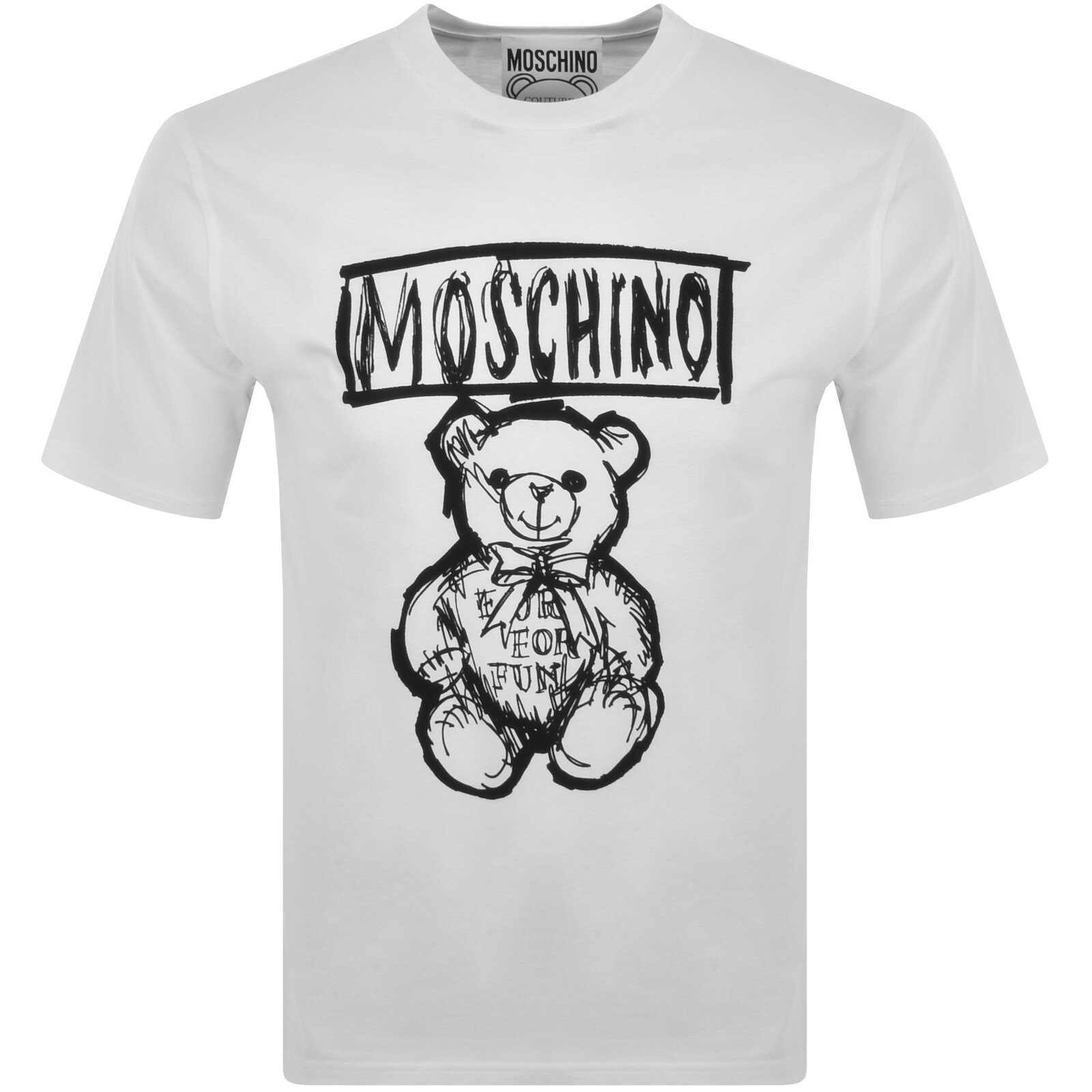 Shop Moschino Logo T Shirt White