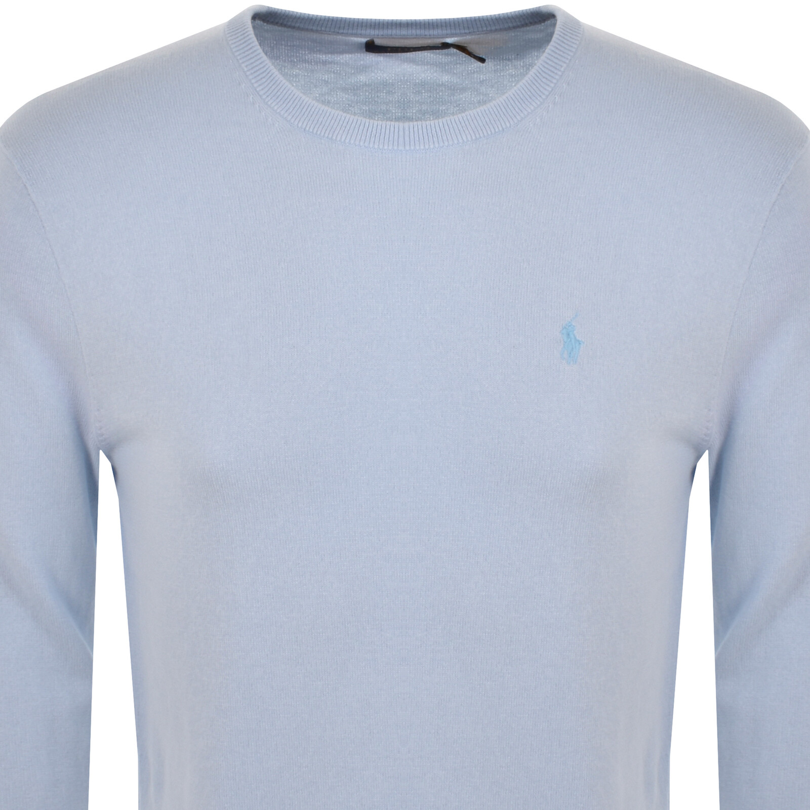 Shop Ralph Lauren Crew Neck Knit Jumper Blue