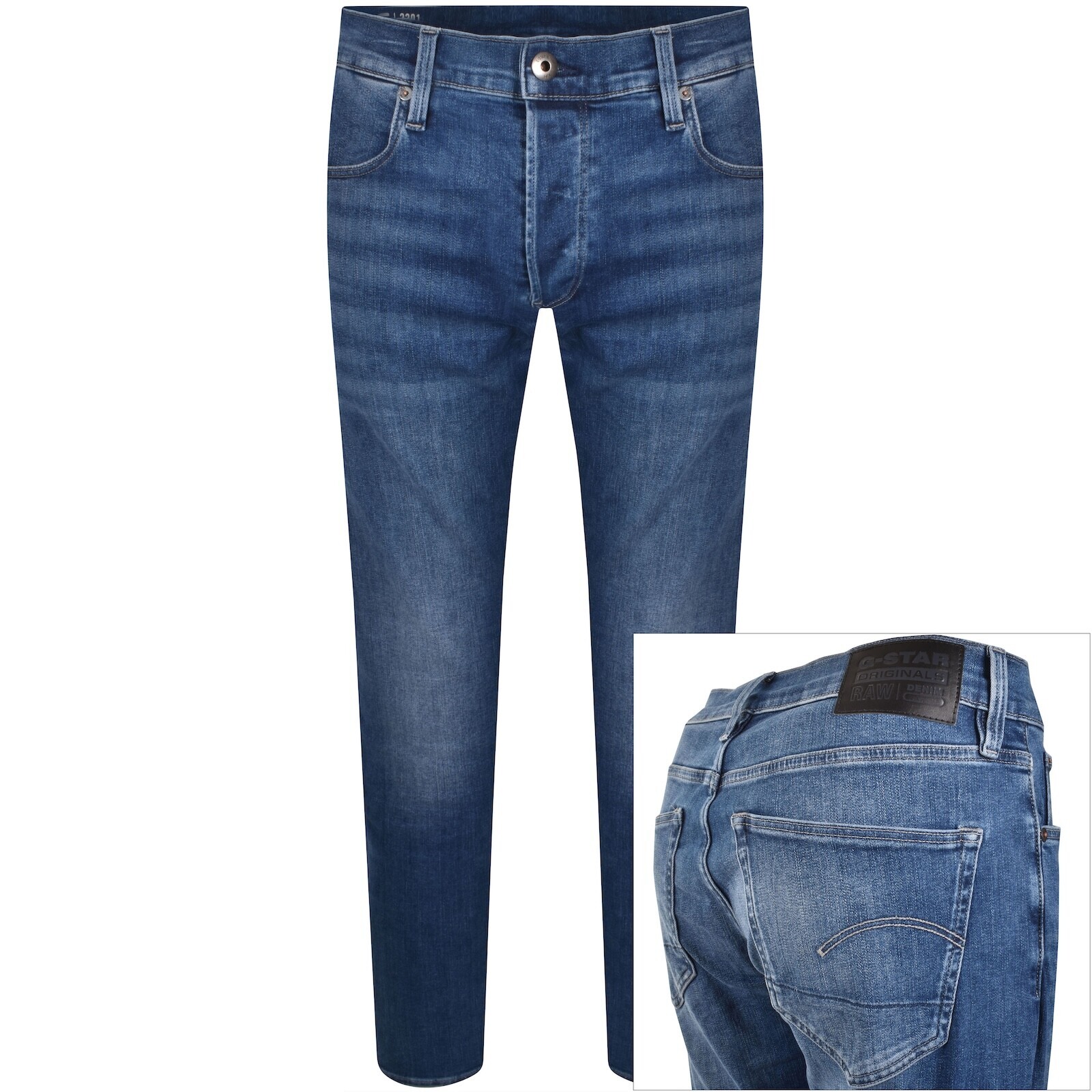 G-Star 3301 Slim Fit Jeans Mid Wash Blue