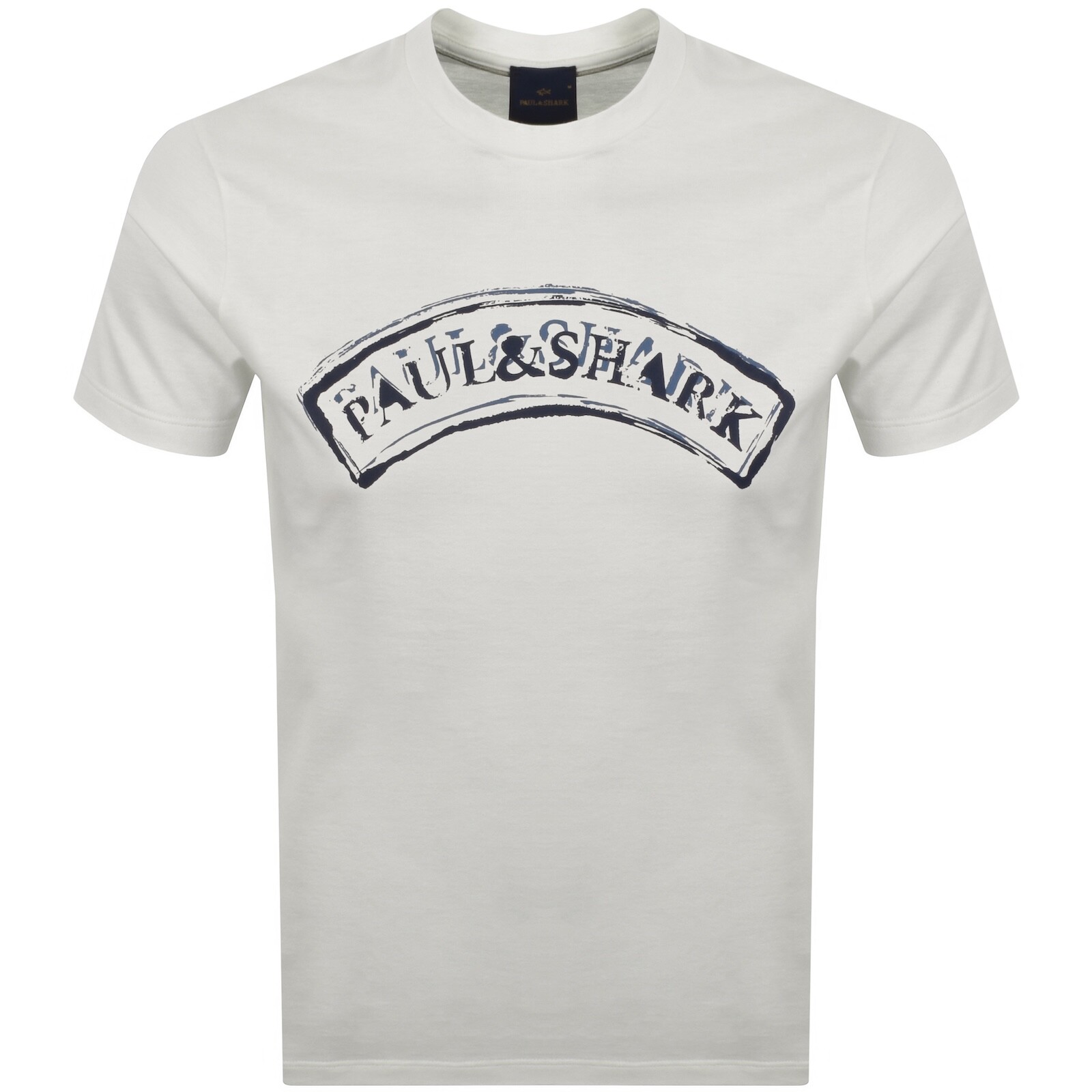 Paul And Shark Logo Graphic T Shirt Off White