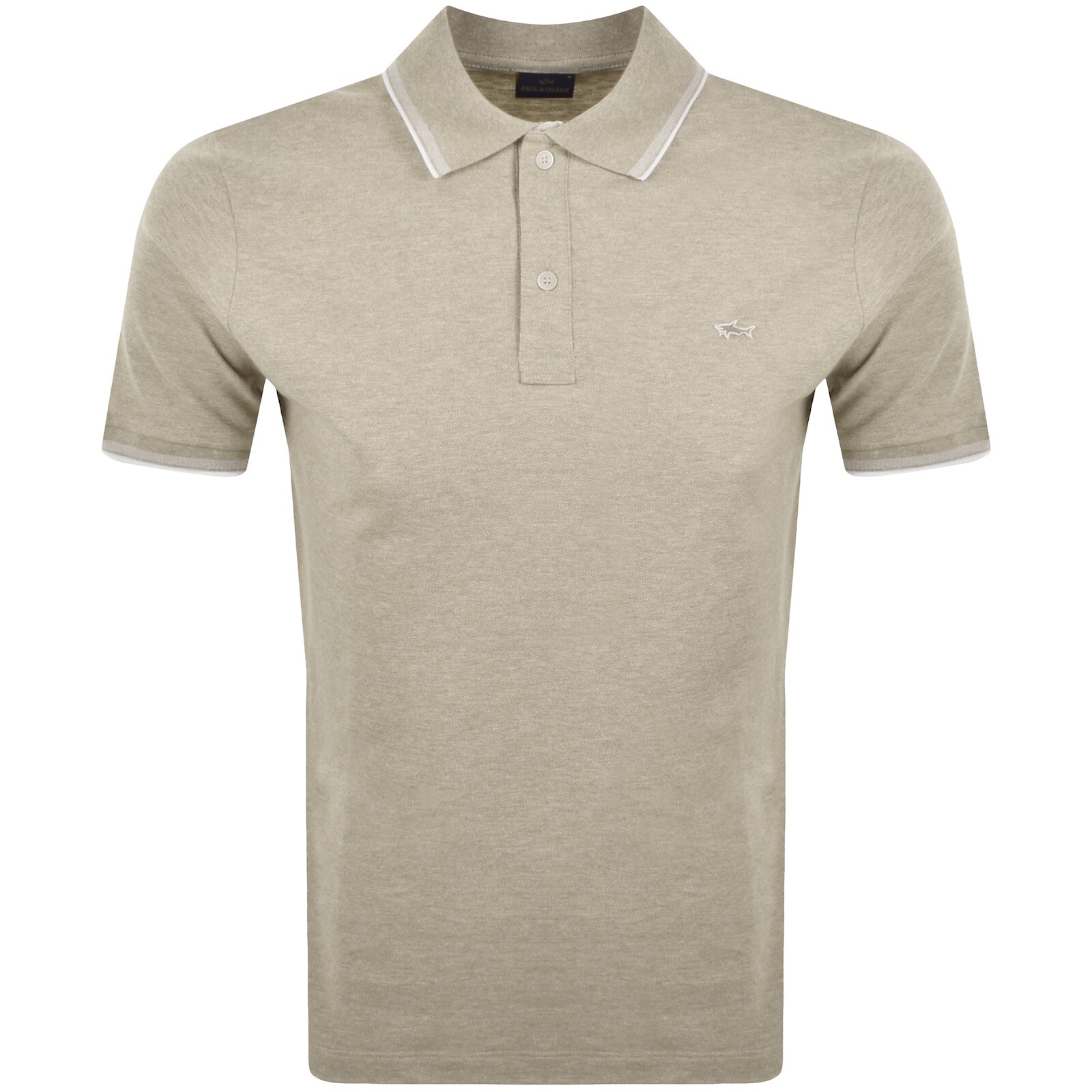 Paul And Shark Logo Polo T Shirt Beige