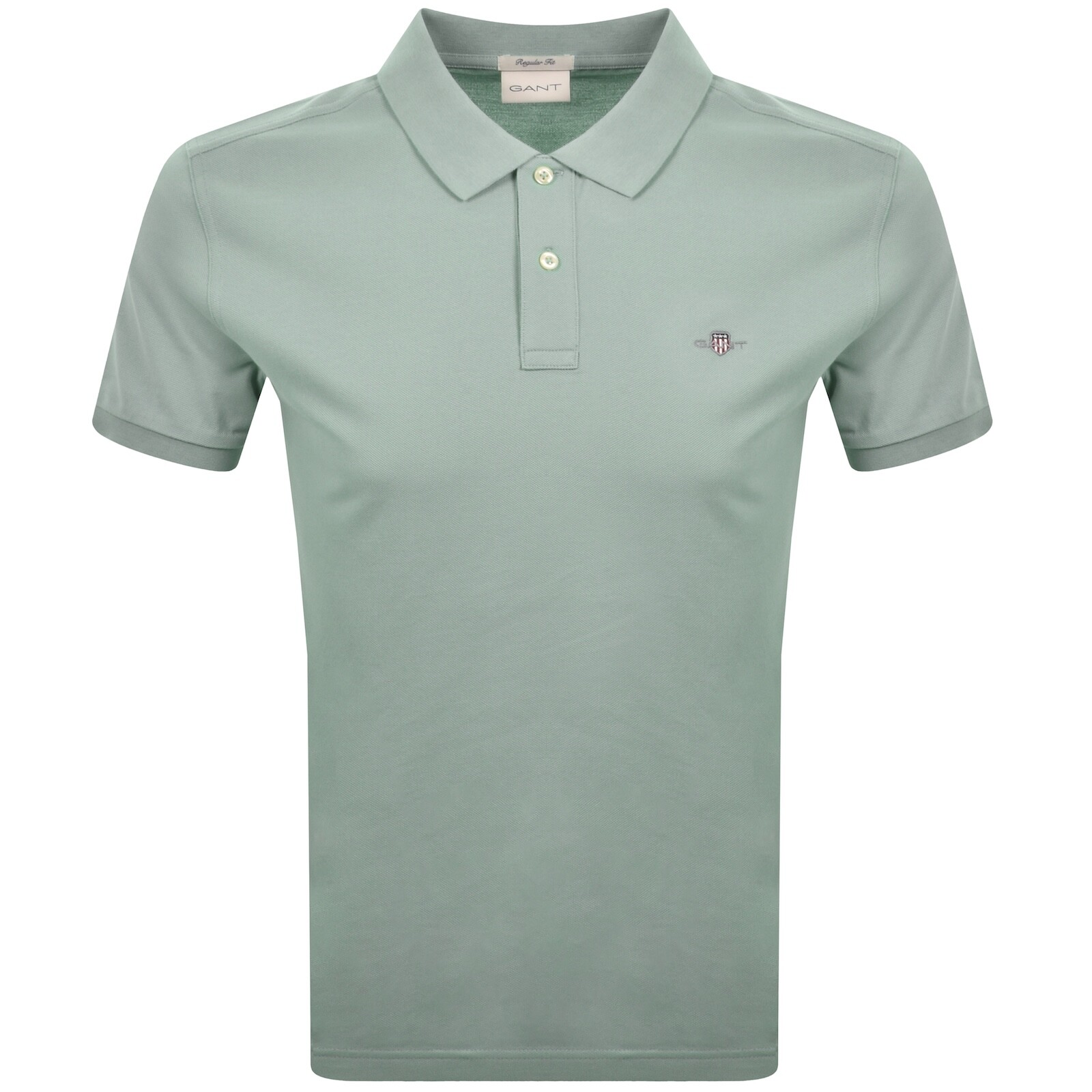 Gant Regular Fit Shield Pique Polo T Shirt Grey
