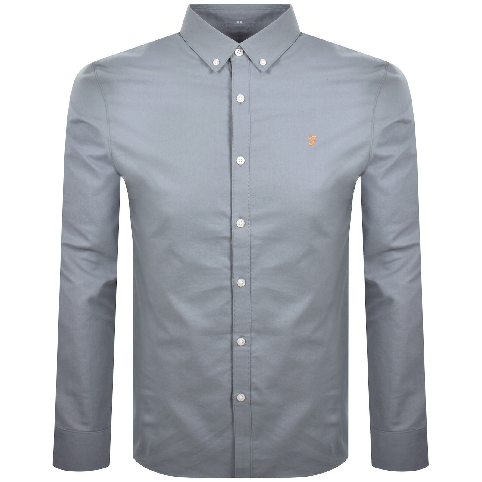Farah Brewer Slim Fit Shirt Icelandic Blue
