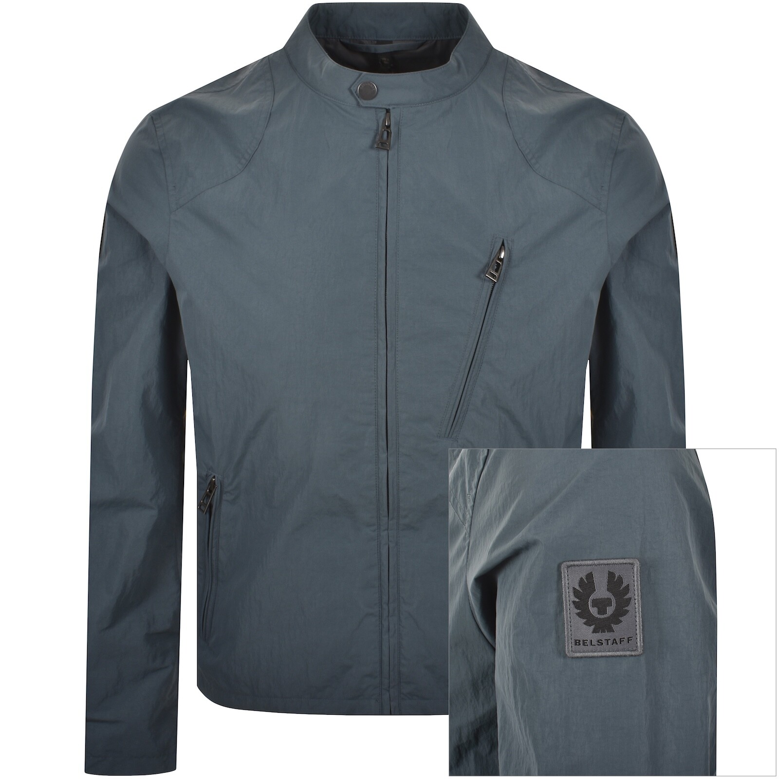 Belstaff Men's Chase Jacket Alpha Nylon Petrol Size L