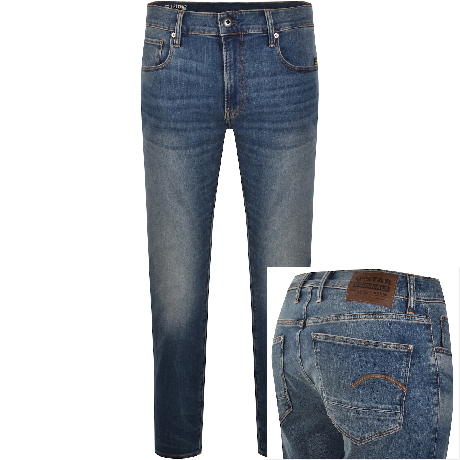 G-Star Revend Skinny Jeans Mid Wash Blue