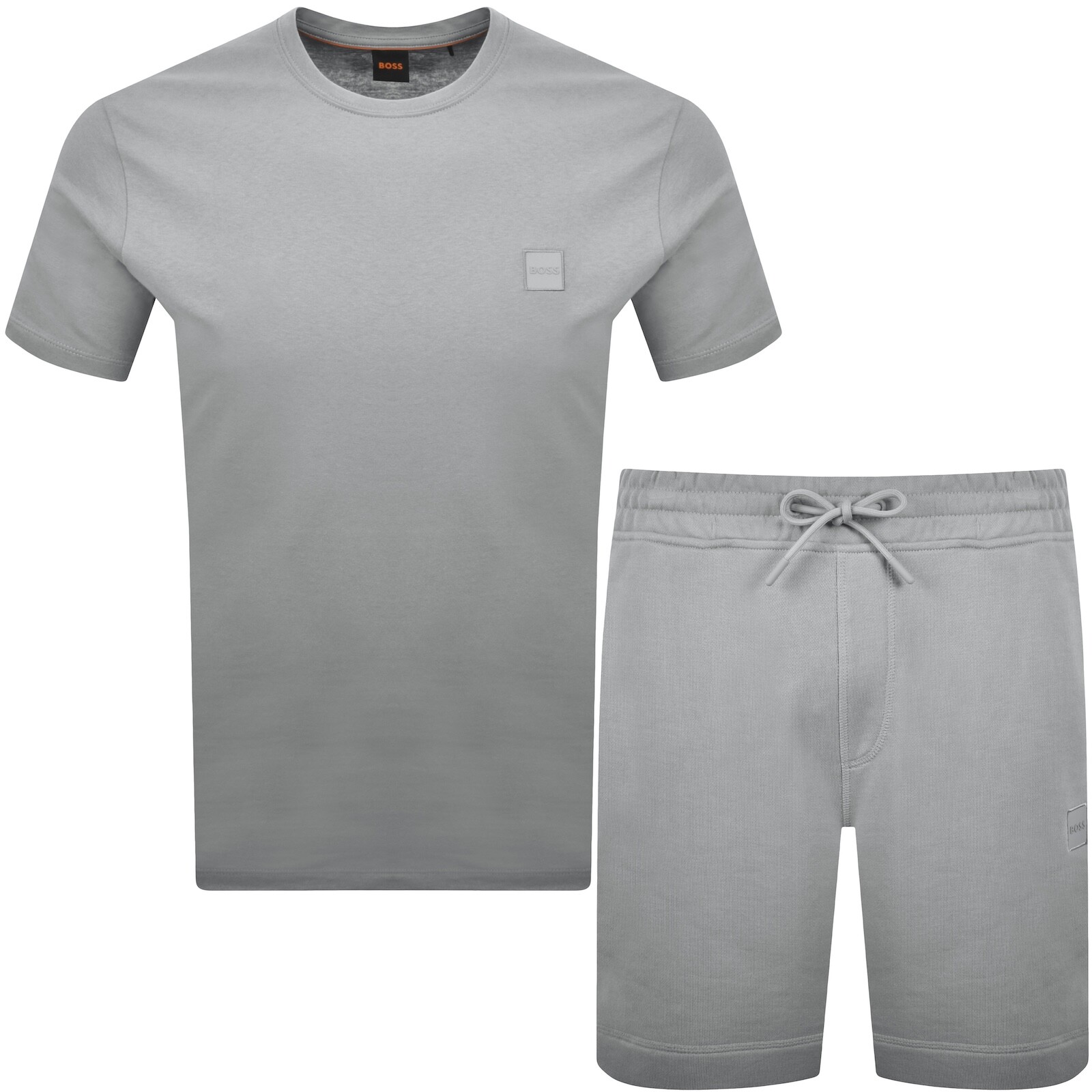 BOSS Tales T Shirt And Sewalk Shorts Set Grey
