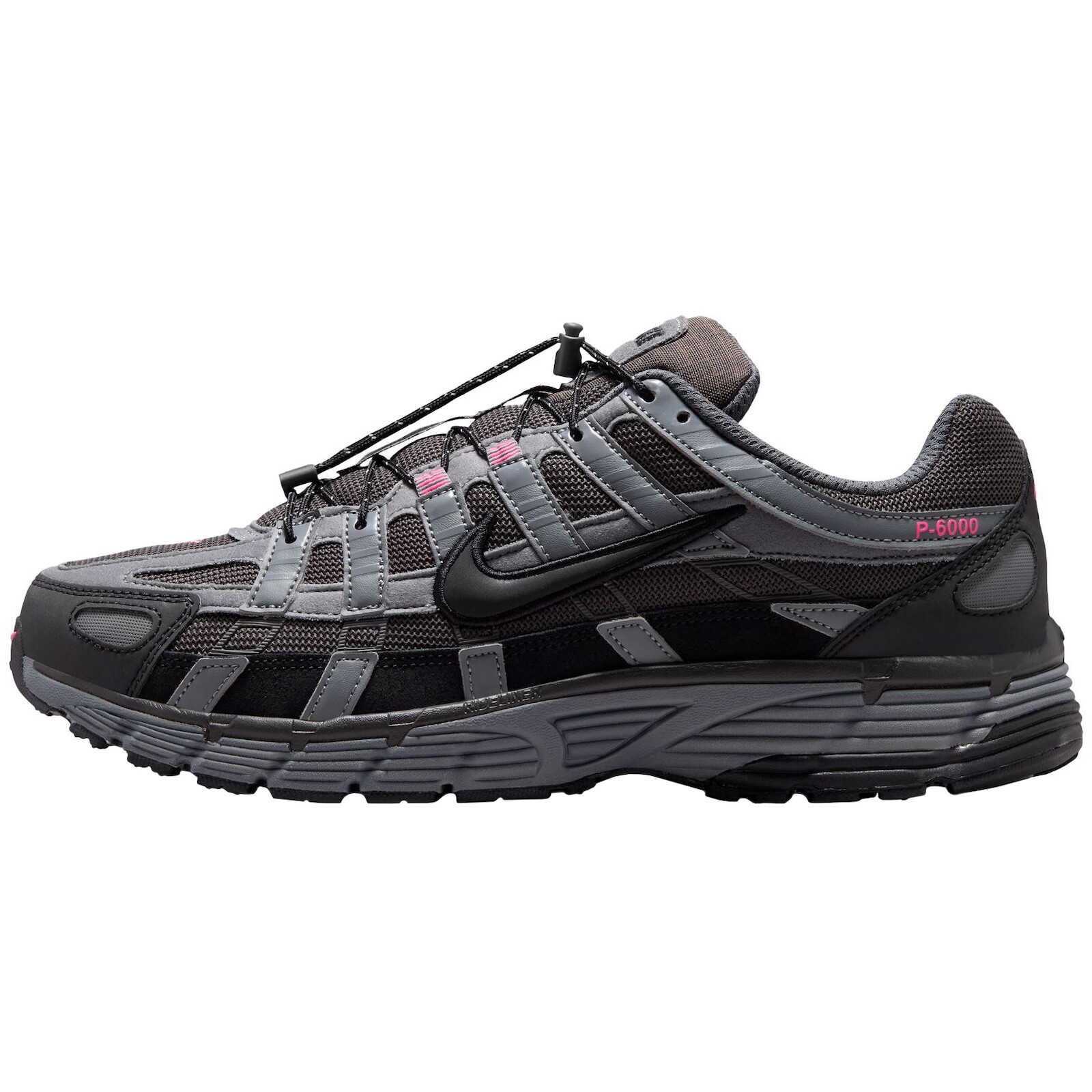 Nike Mens P-6000 Trainers Medium Ash Black Iron Grey Hyper Pink, 12