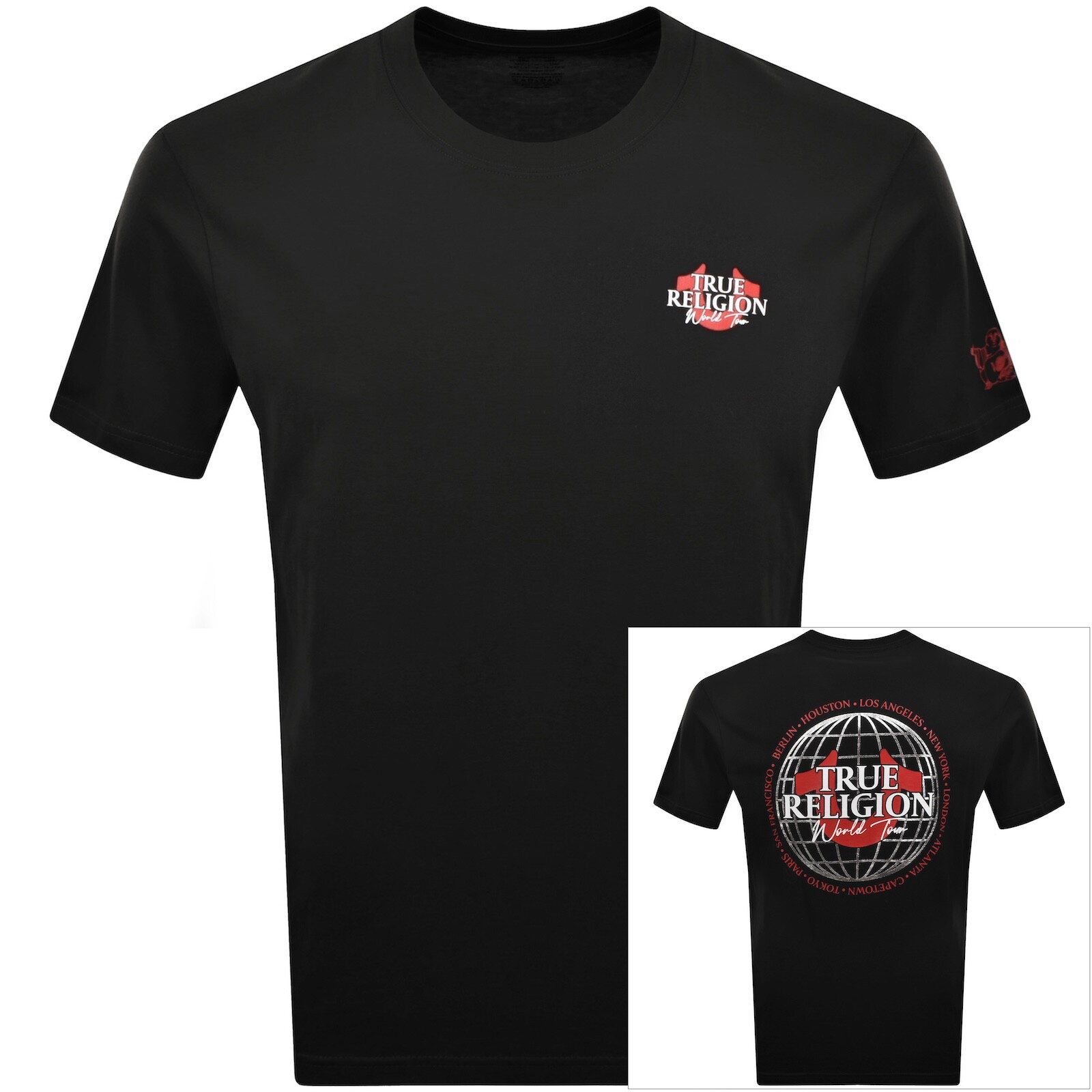 True Religion World Tour T Shirt Jet Black