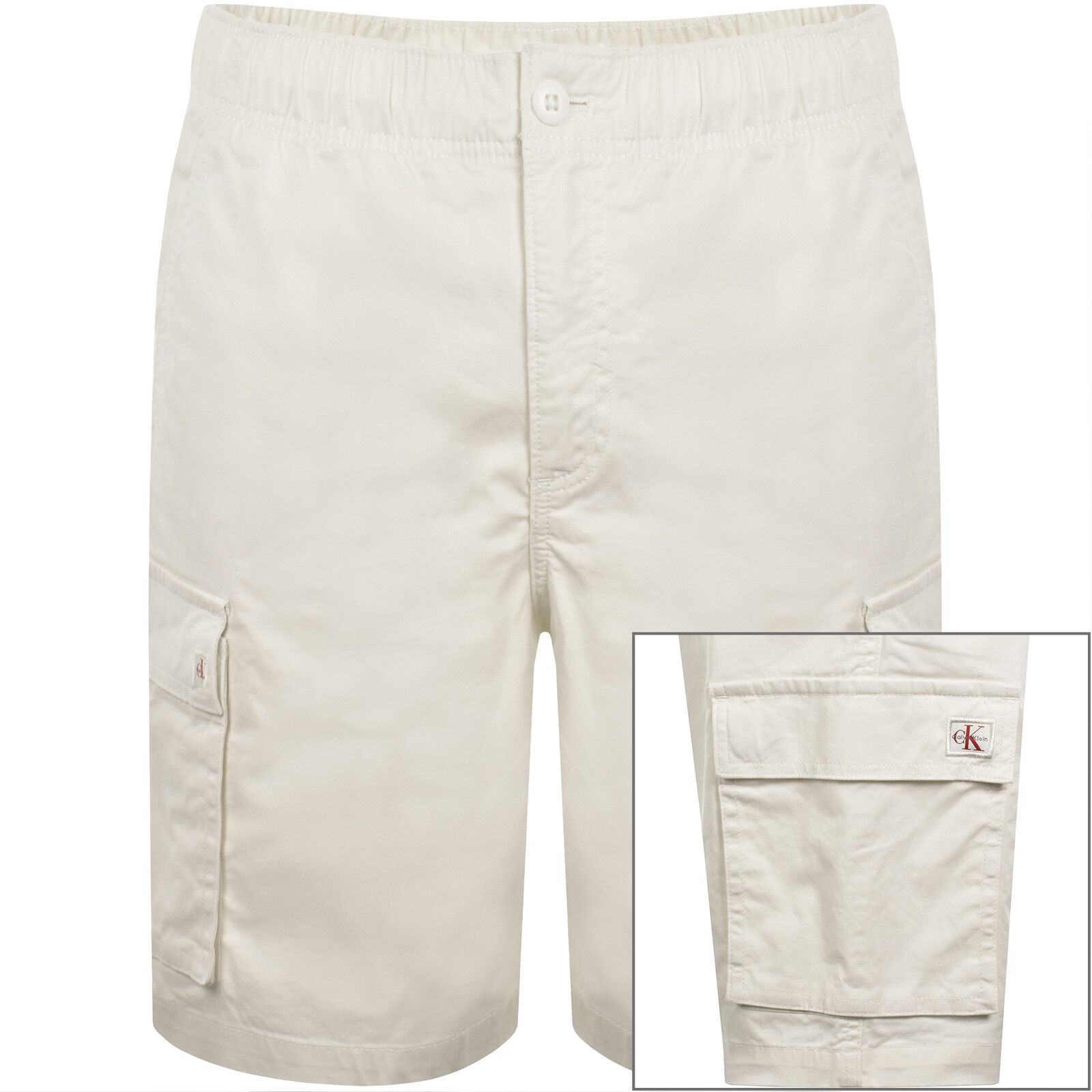 Calvin Klein Jeans Cargo Shorts White