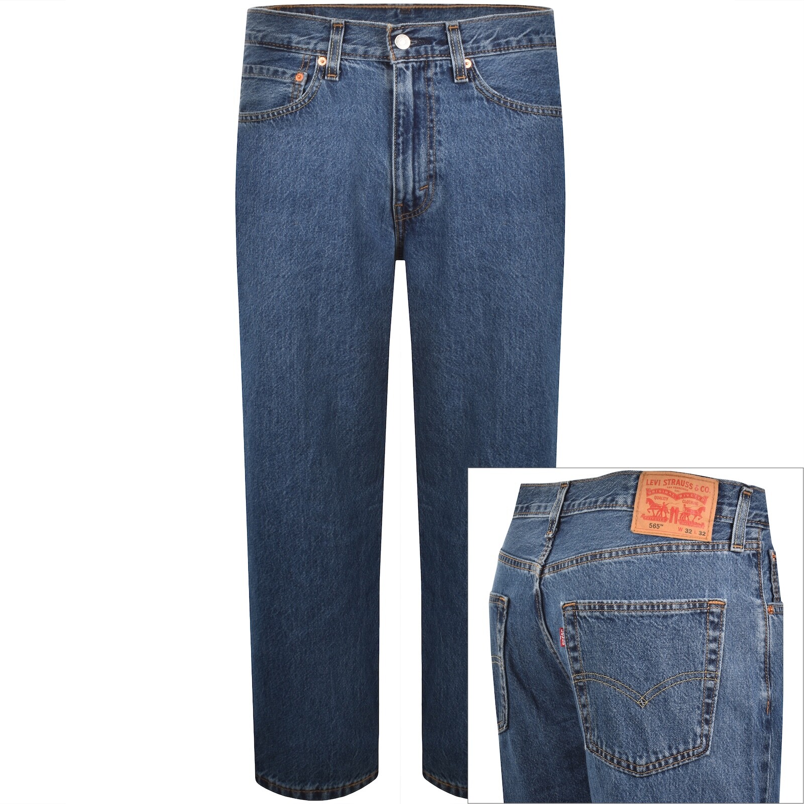 Levis 565 Loose Straight Fit Jeans Blue