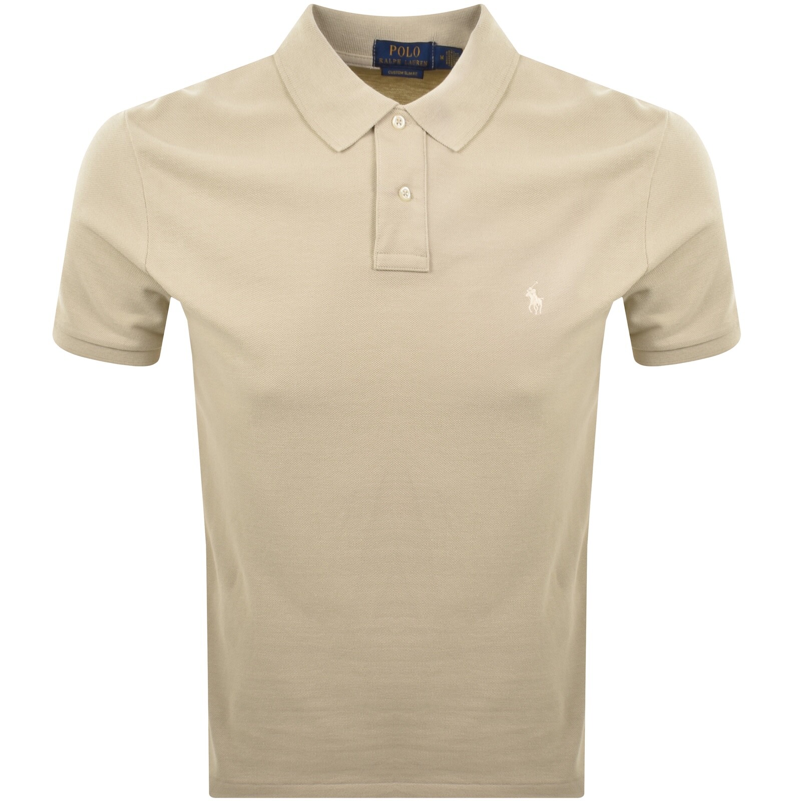 Ralph Lauren Custom Slim Polo T Shirt Beige