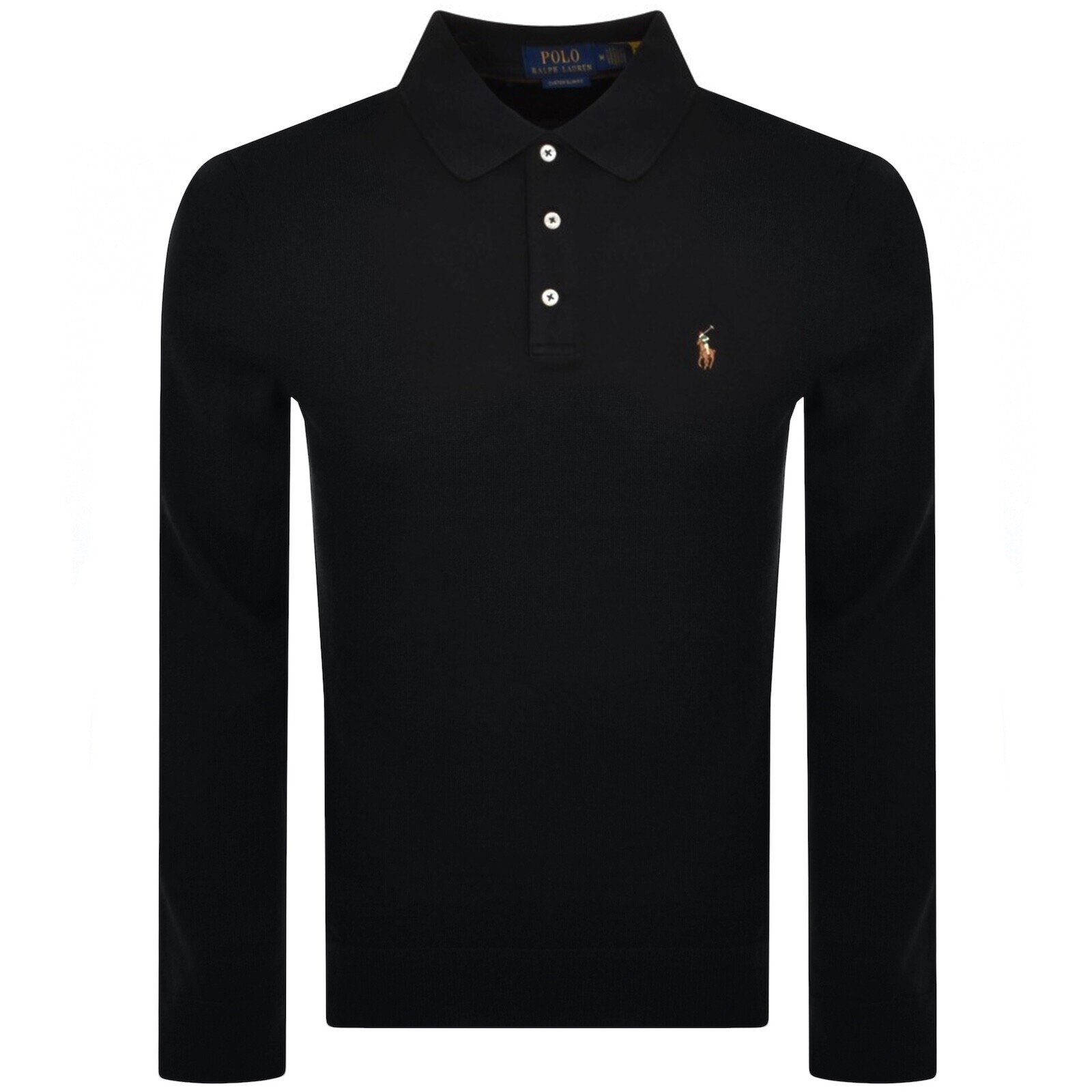 Ralph Lauren Long Sleeved Polo T Shirt Black