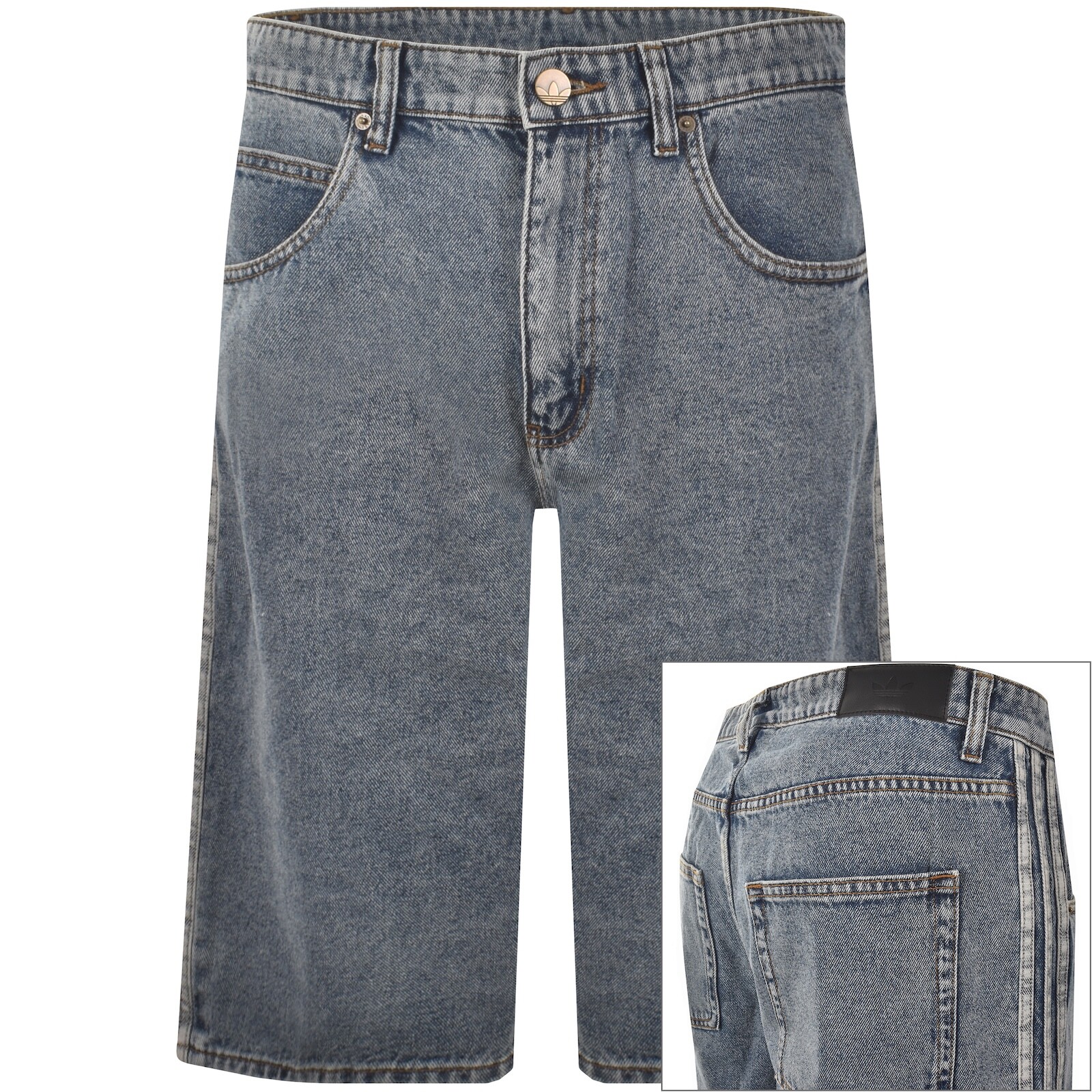 FIREBIRD ADICOLOR DENIM JORTS MID-RISE STRAIGHT LEG