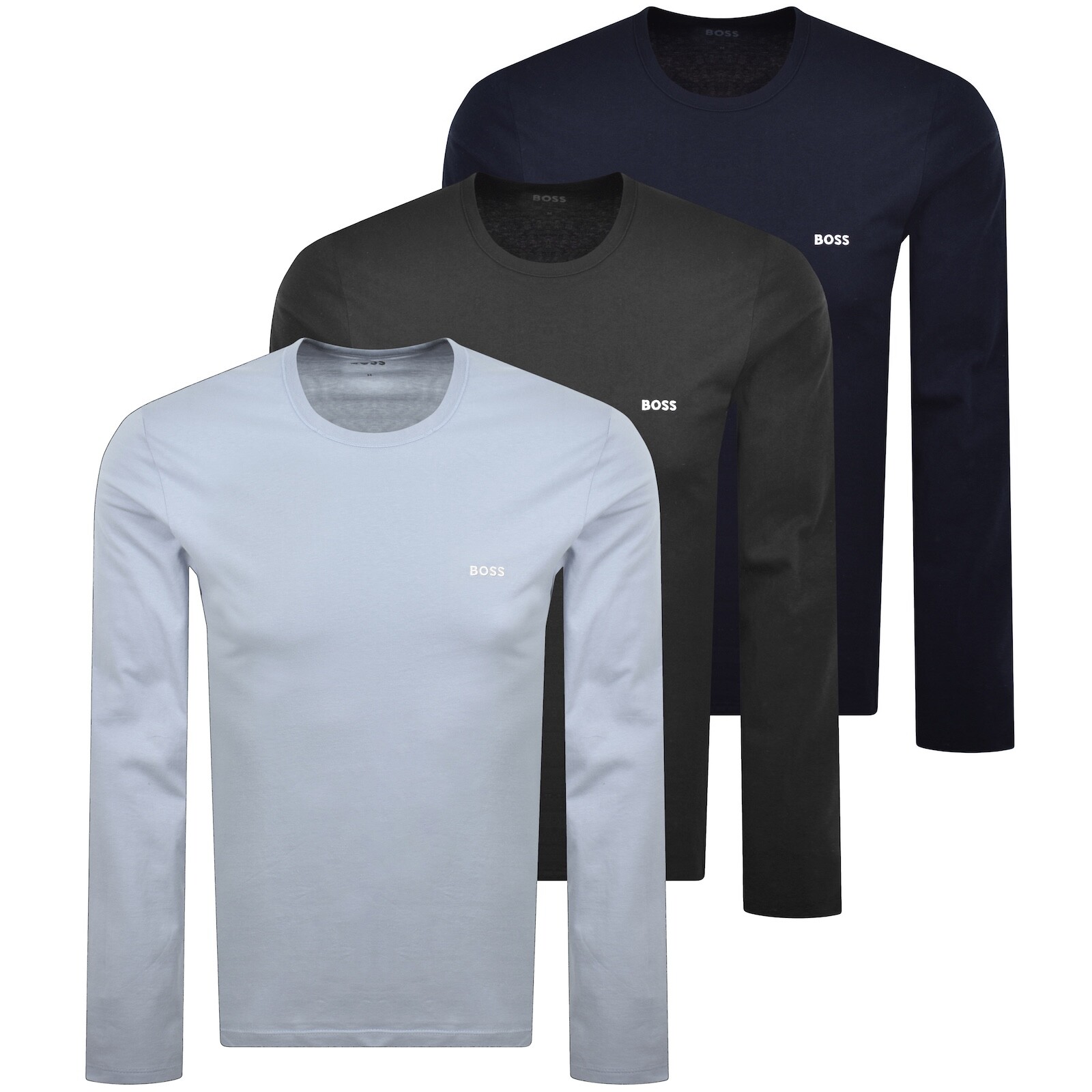 BOSS 3 Pack Long Sleeve T Shirts