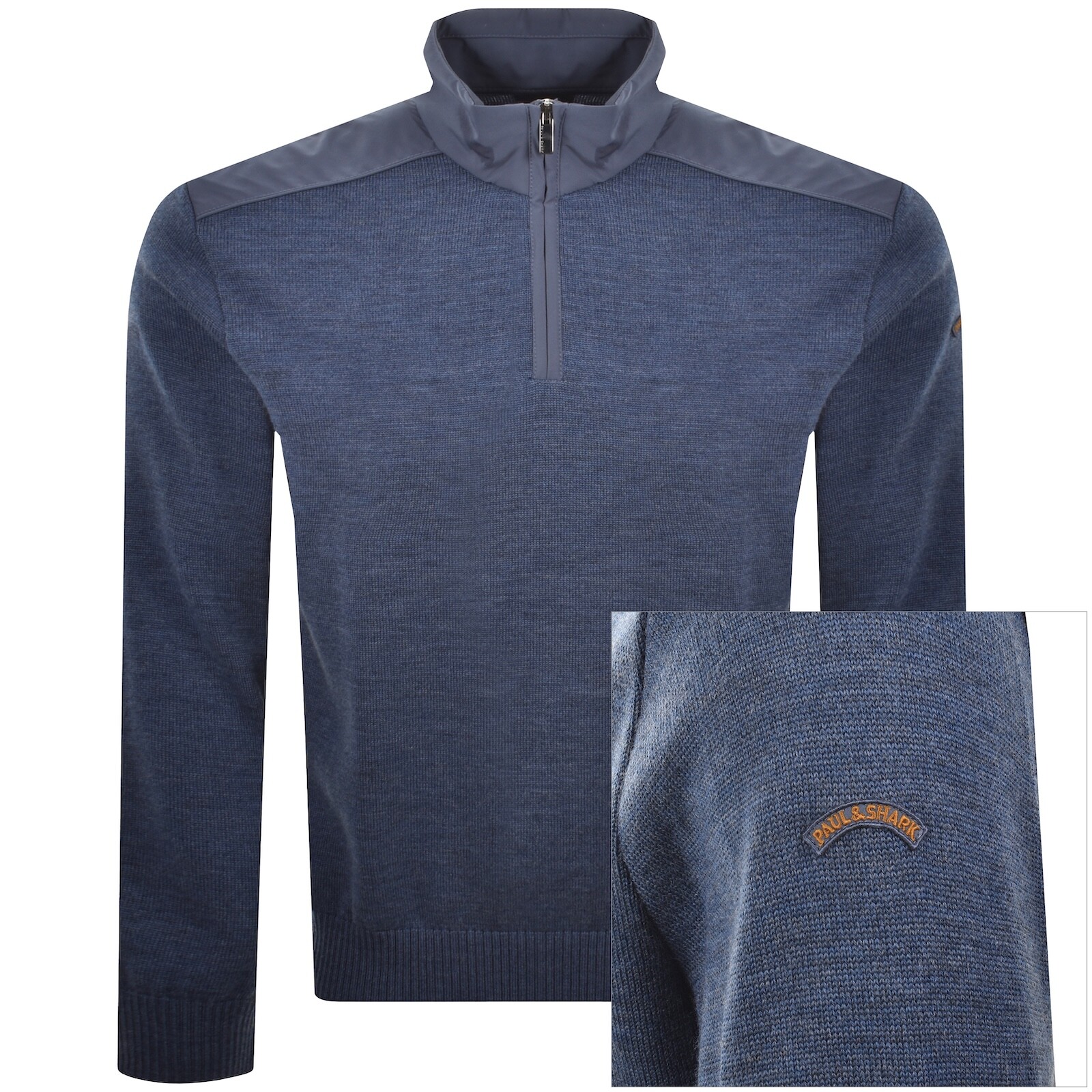 Paul And Shark Typhoon Knit Jumper Blue