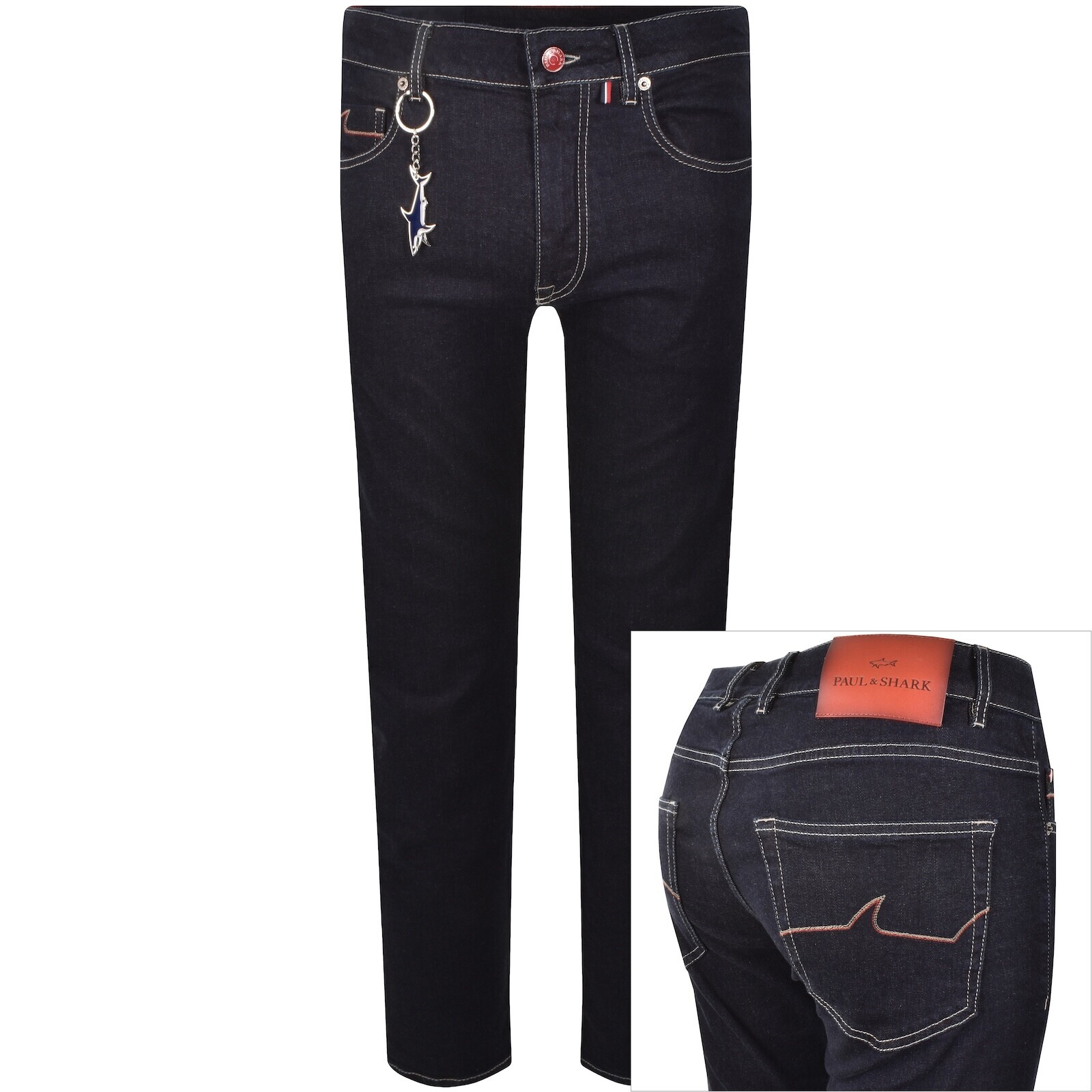 Paul And Shark Red Rivet Jeans Blue