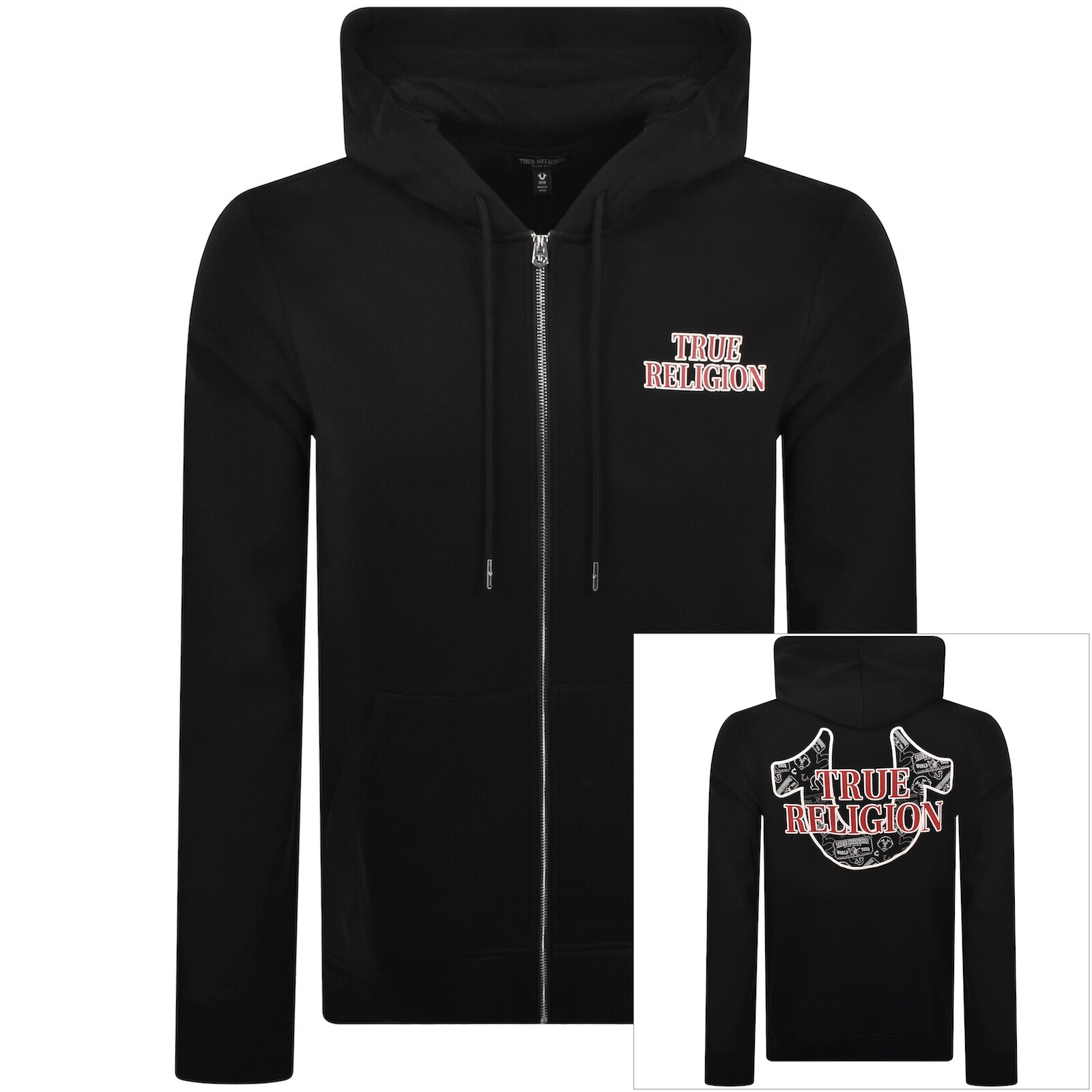 True Religion Horseshoe Zip Hoodie Jet Black