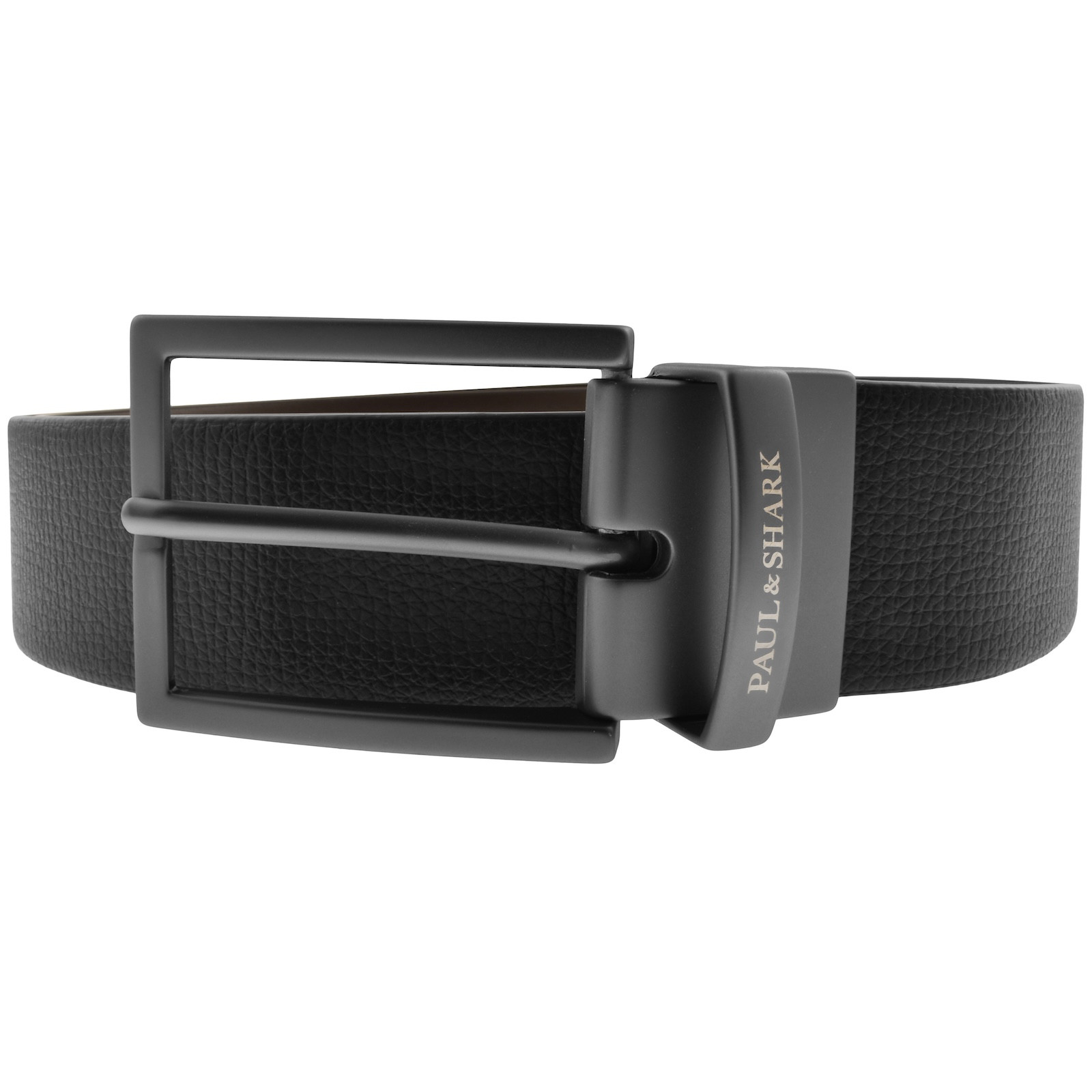 Paul And Shark Reversible Leather Belt Black