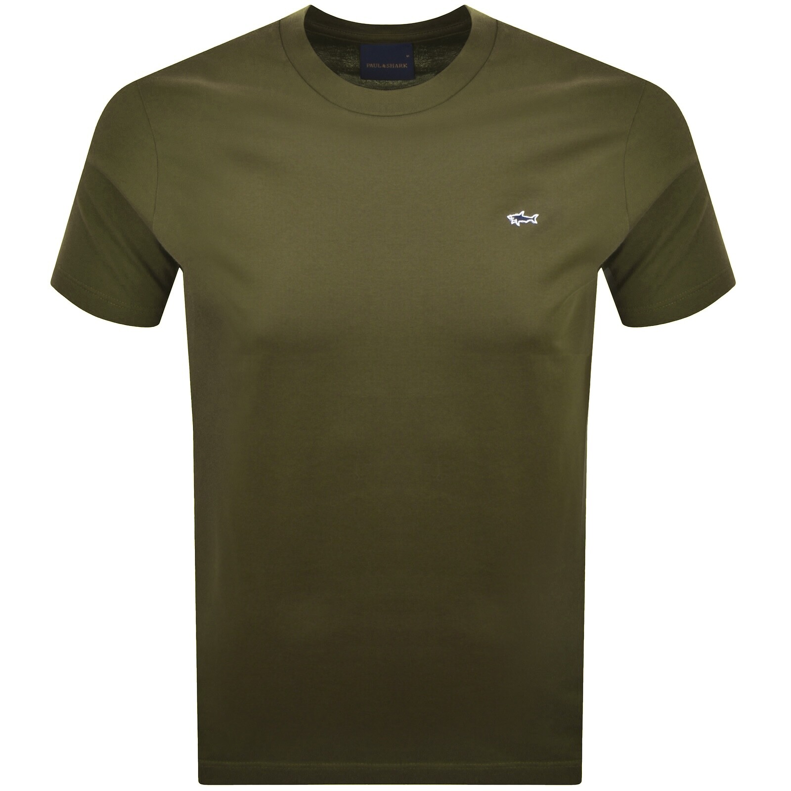 Paul And Shark Logo T Shirt Olive Green