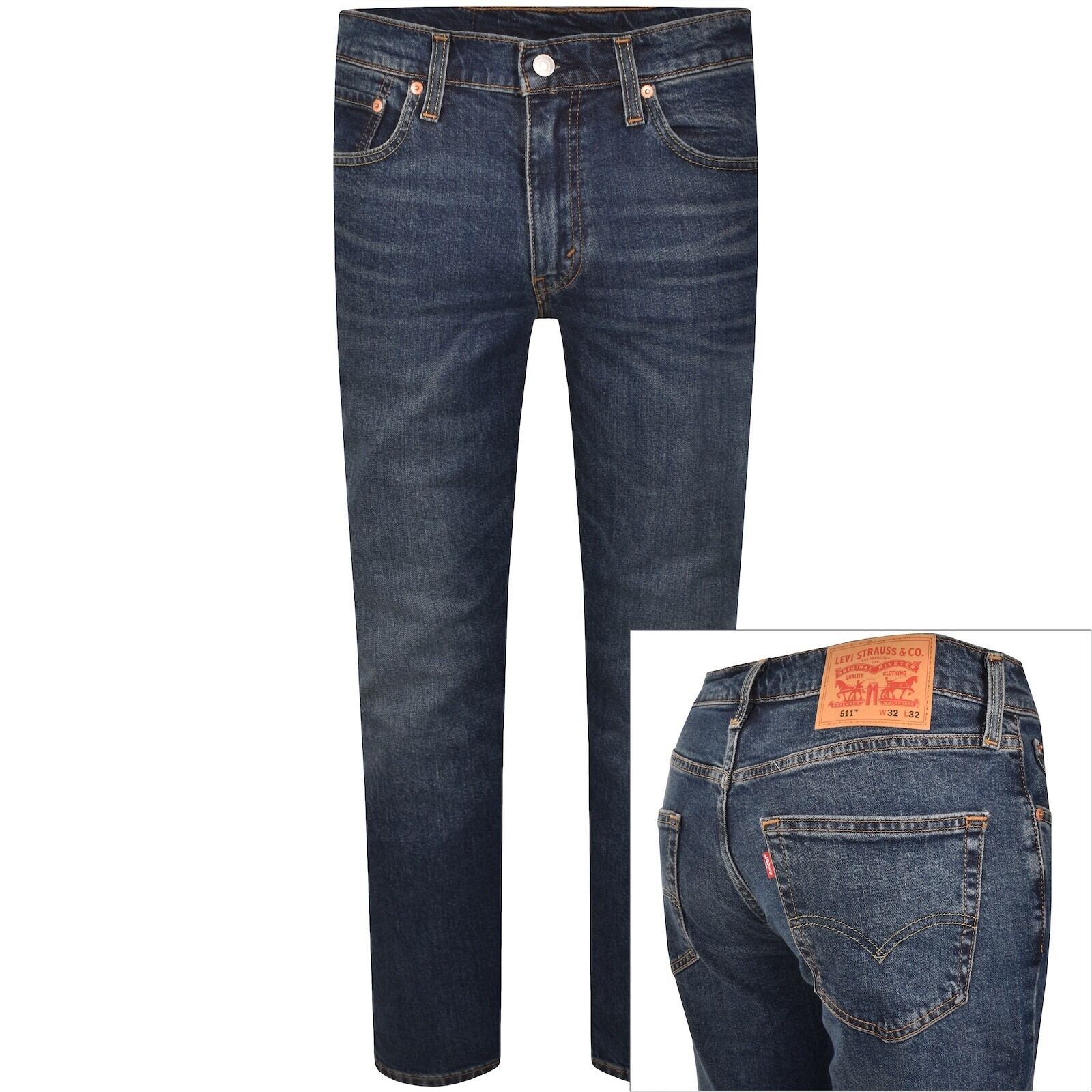 Levis 511 Slim Fit Stretch Jeans Mid Wash Blue