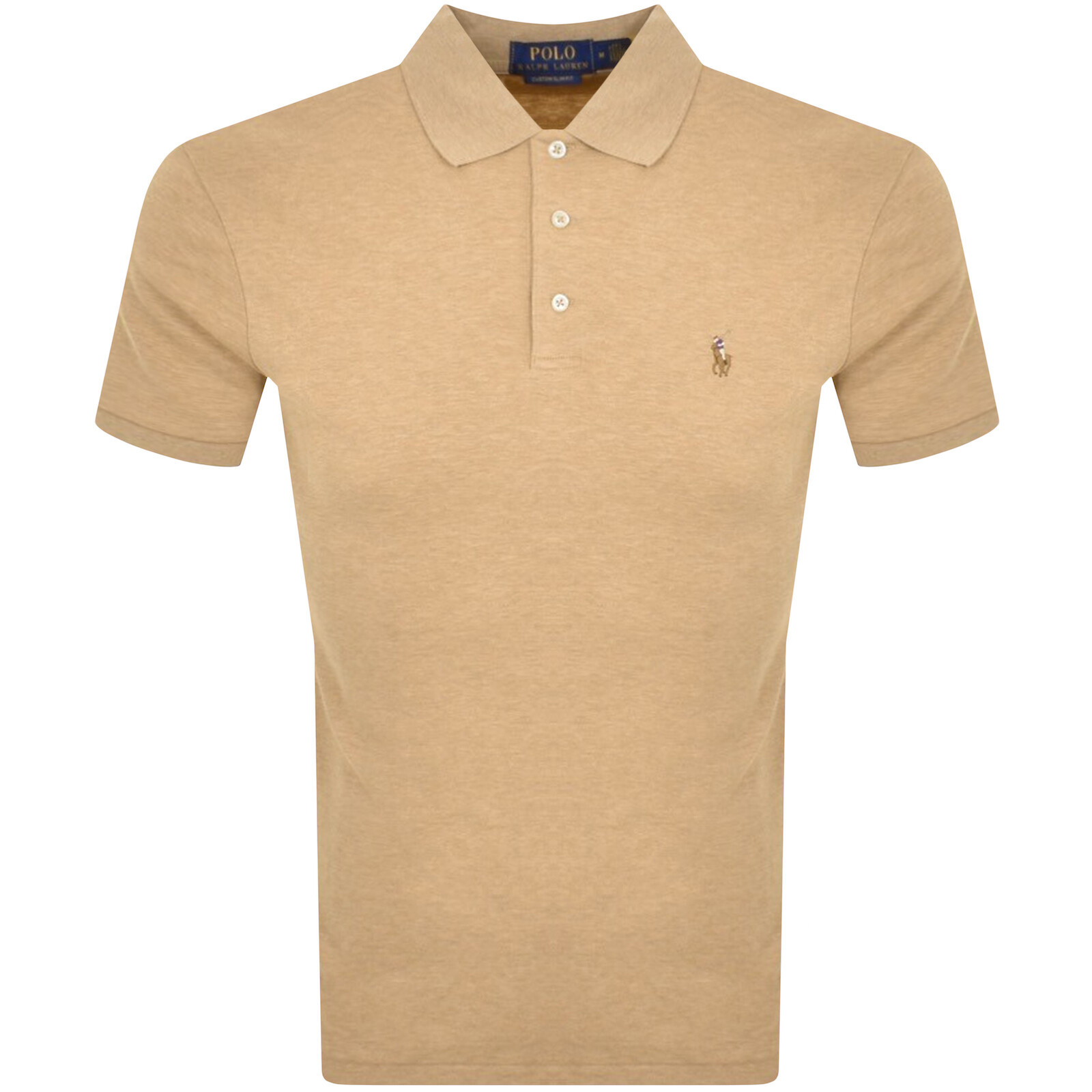 Ralph Lauren Custom Slim Fit Polo T Shirt Beige