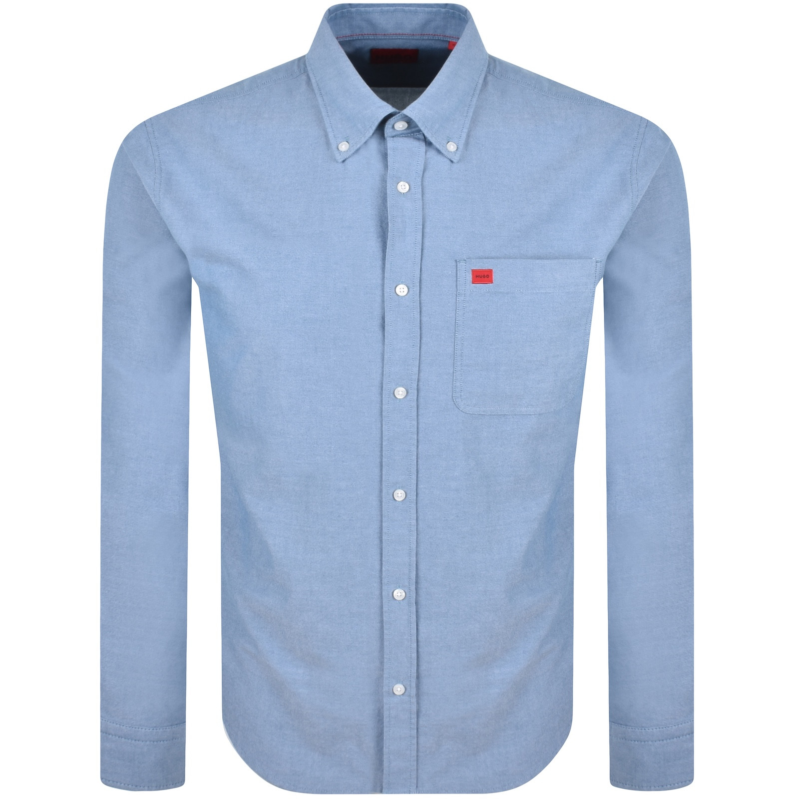 HUGO Long Sleeved Evito Shirt Blue
