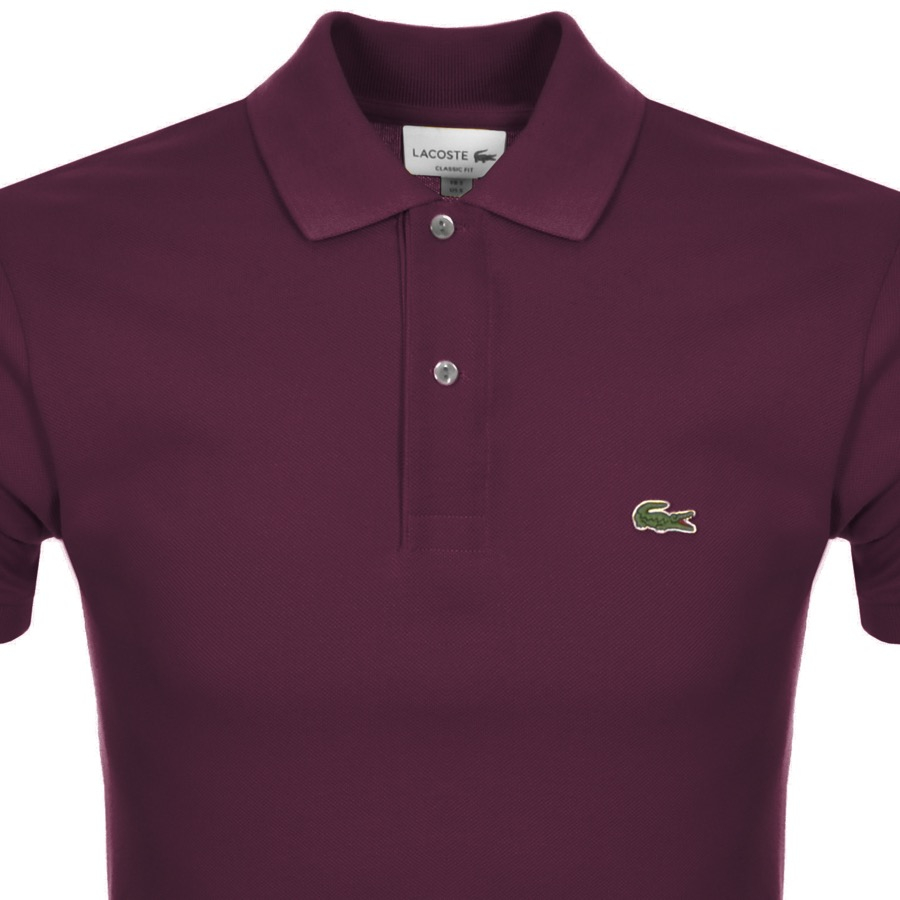 Lacoste Short Sleeved Polo T Shirt Purple | Mainline Menswear