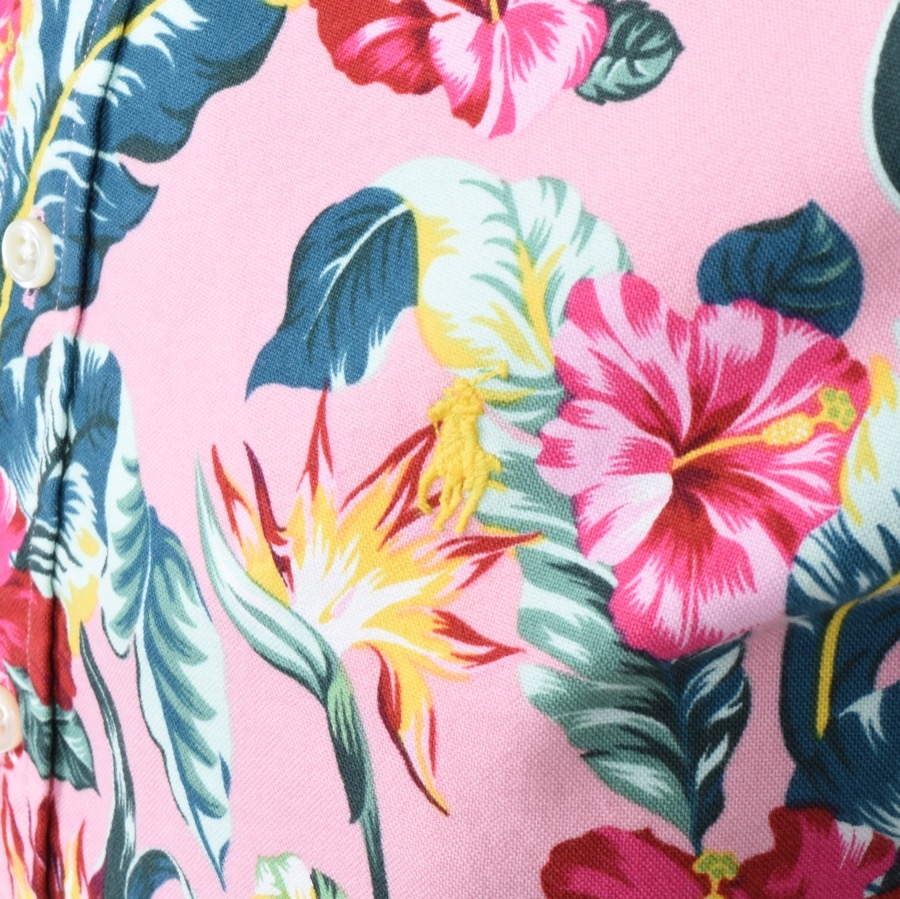 POLO RALPH LAUREN SHORT SLEEVED FLORAL SHIRT PINK