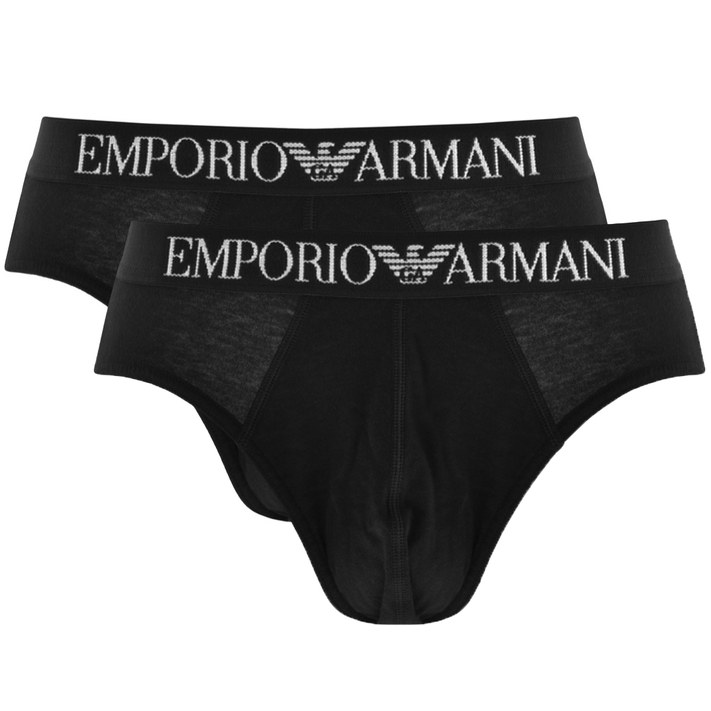 Armani Collezioni Emporio Armani Underwear 2 Pack Boxer Briefs In Black |  ModeSens