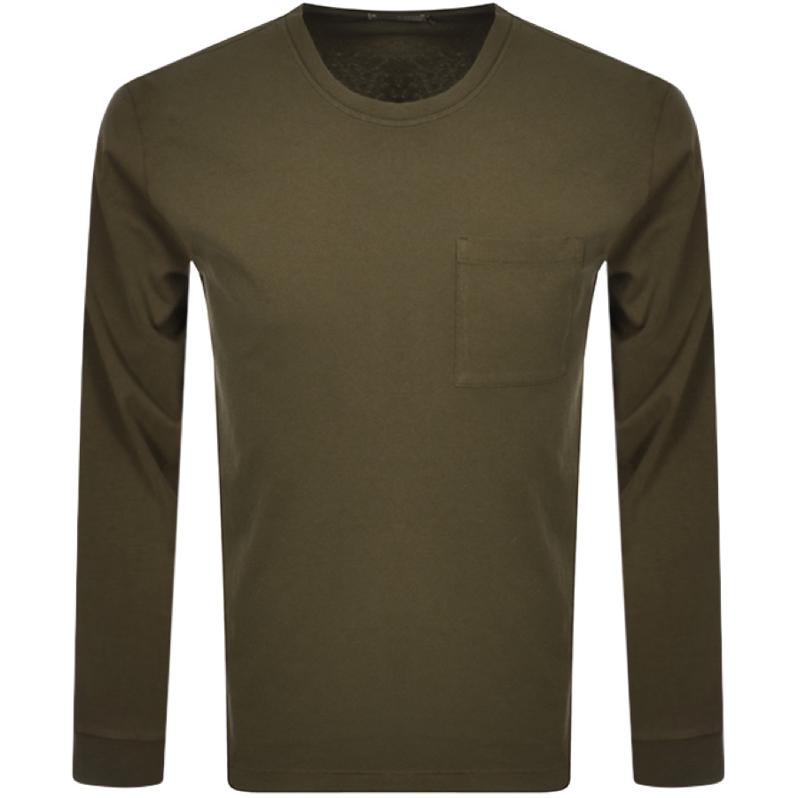 Click to view more detailed imagery on our partner's website Nudie Jeans Long Sleeve Rudi T Shirt Green