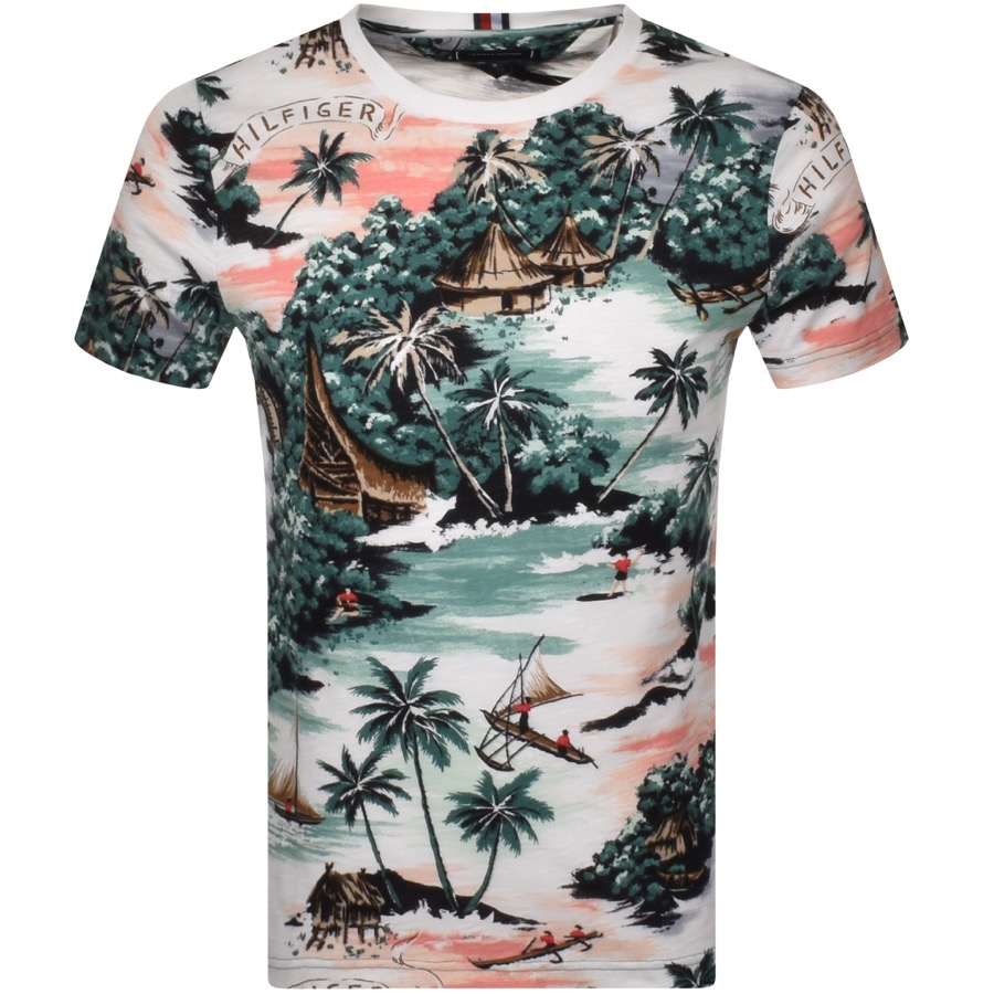 Tommy Hilfiger Hawaiian Print T Shirt 