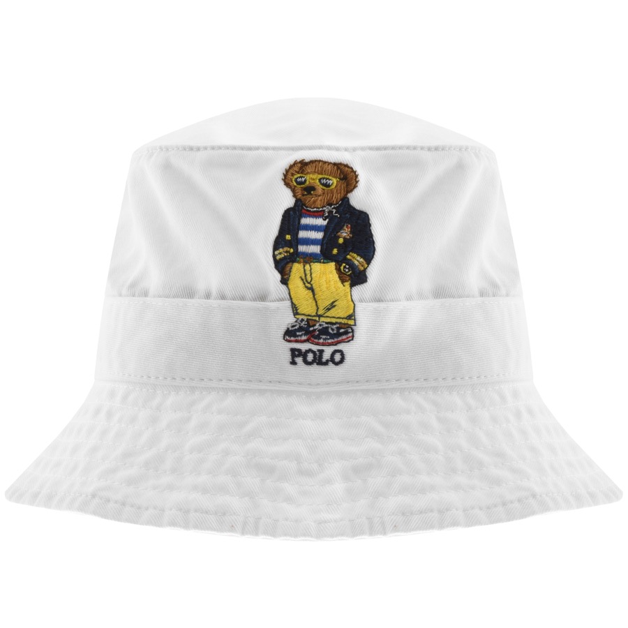Ralph Lauren Polo Bear Bucket Hat White