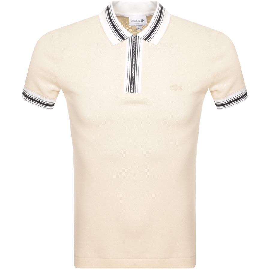 lacoste polo beige