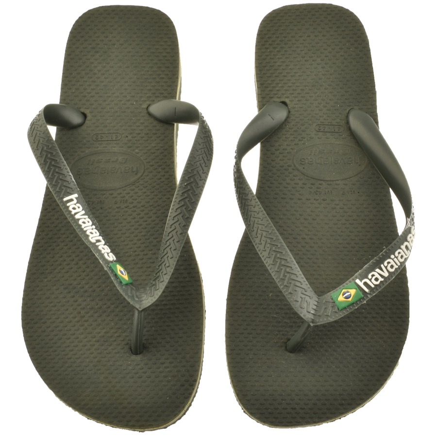 Havaianas Brazil Logo Flip Flops In Green