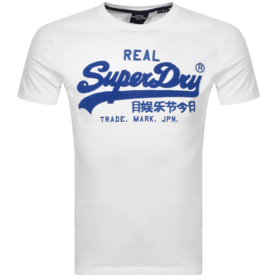 SUPERDRY SUPERDRY VINTAGE LOGO CHENILLE T SHIRT WHITE