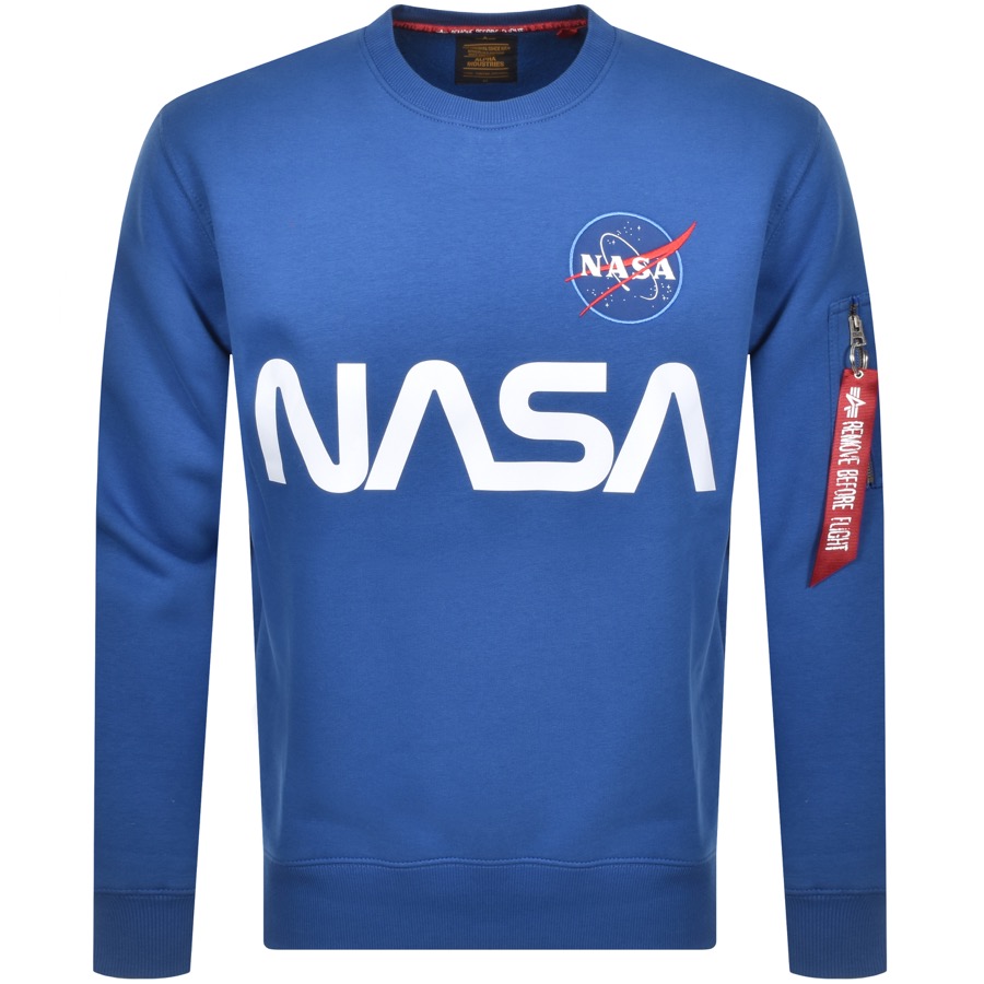 ALPHA INDUSTRIES ALPHA INDUSTRIES NASA REFLECTIVE SWEATSHIRT BLUE