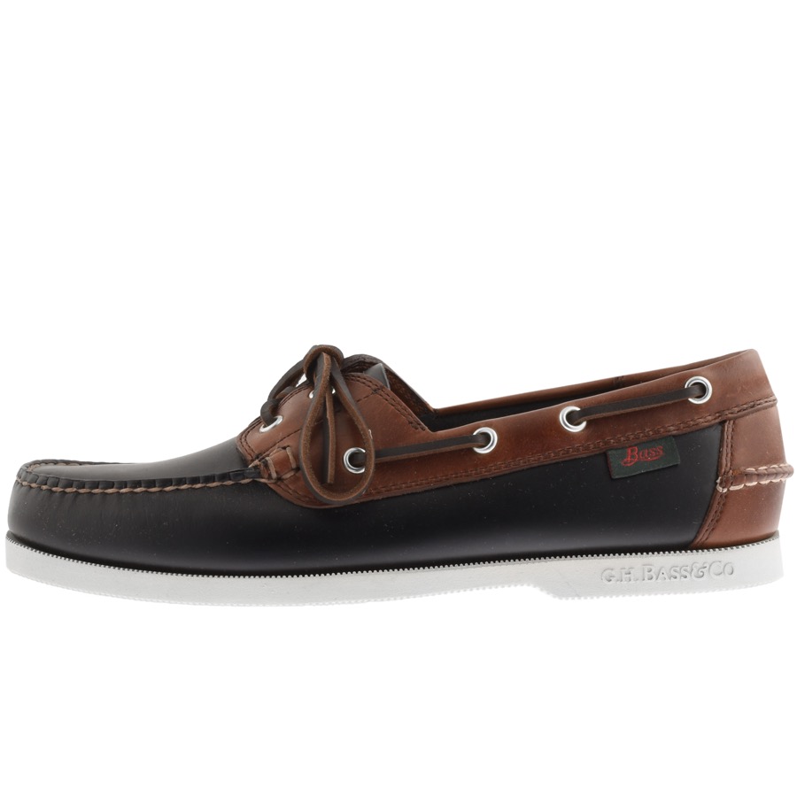 Gh Bass Weejun Jetty Ii Leather Boat Shoes Black