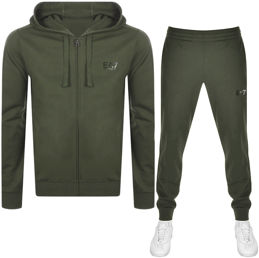 khaki green armani tracksuit