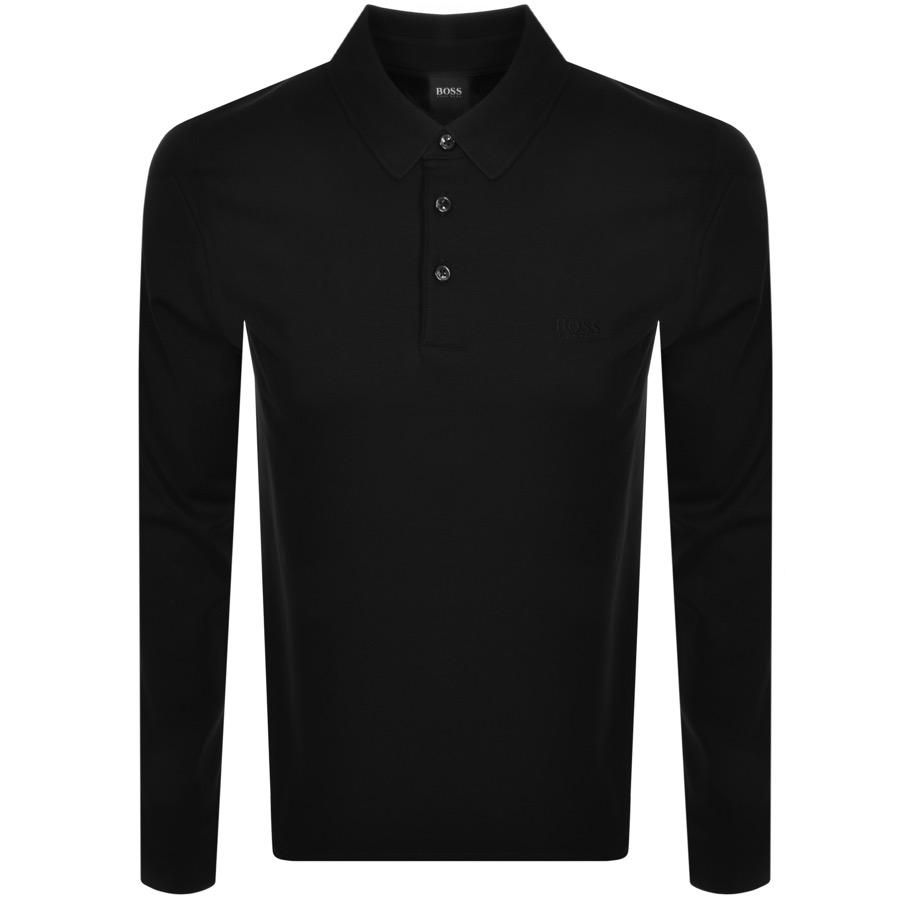 Click to view more detailed imagery on our partner's website Boss Business Boss Pado 11 Long Sleeved Polo T Shirt Black