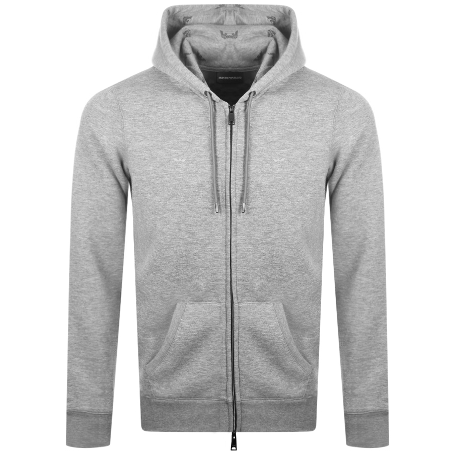 emporio armani full zip hoodie black