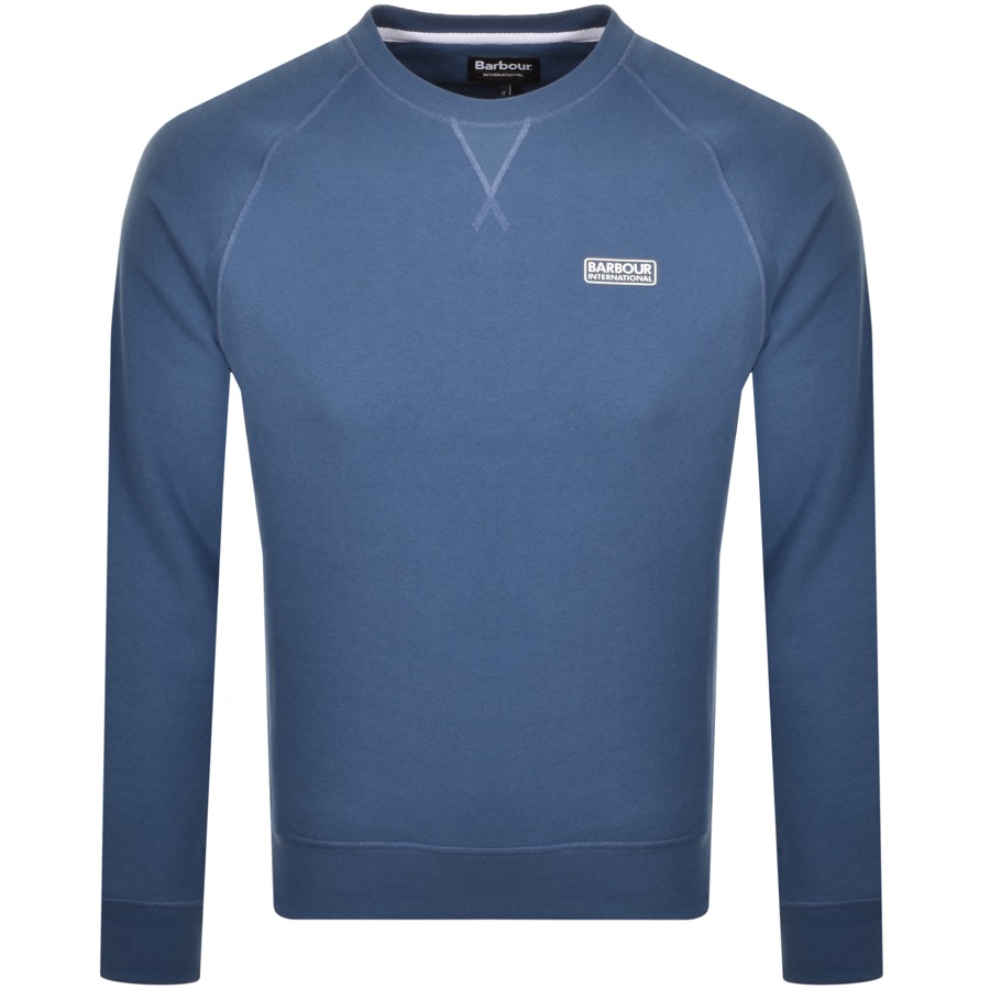 Click to view more detailed imagery on our partner's website Barbour International Crew Neck Sweatshirt Blue