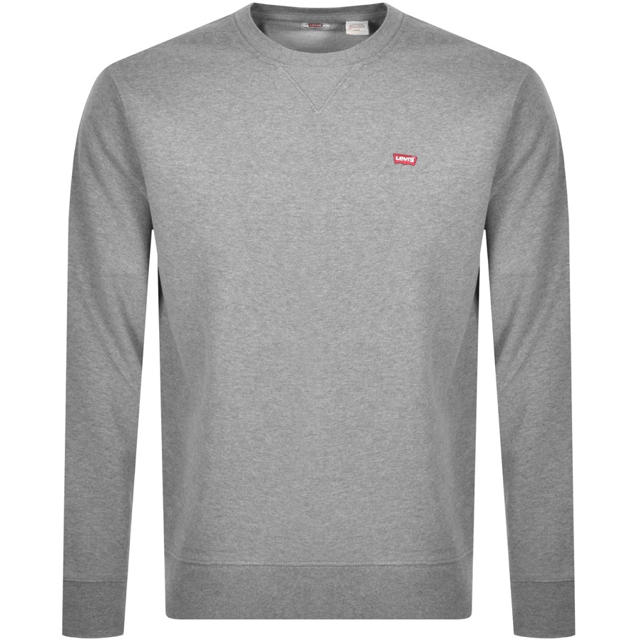 Click to view more detailed imagery on our partner's website Levi's Men's Bailey Logo Crew-neck Sweatshirt In Grey